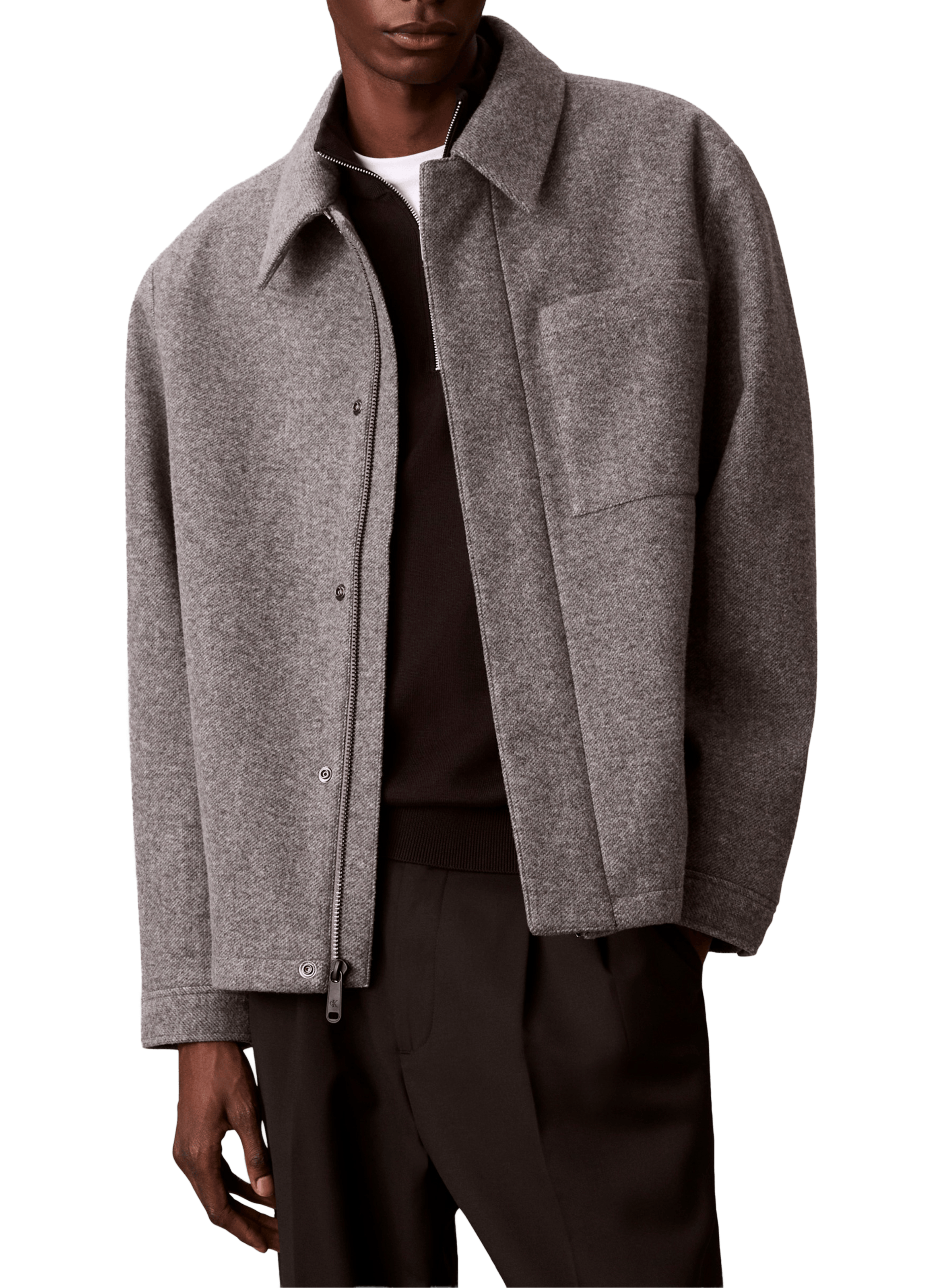 Blouson droit uni CALVIN KLEIN Gris