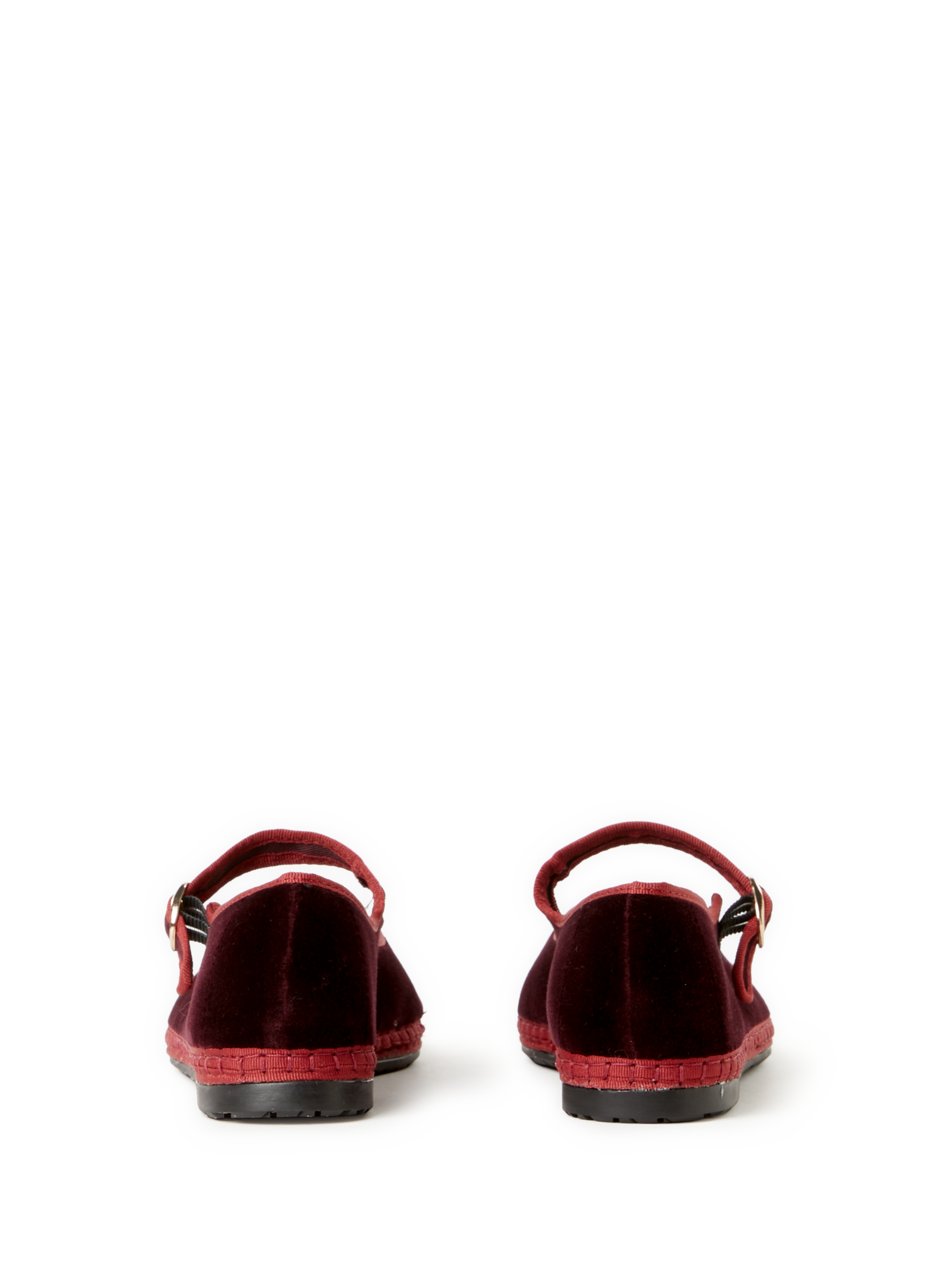 Ballerines velours à boucle en coton mélangé FLABELUS Rouge