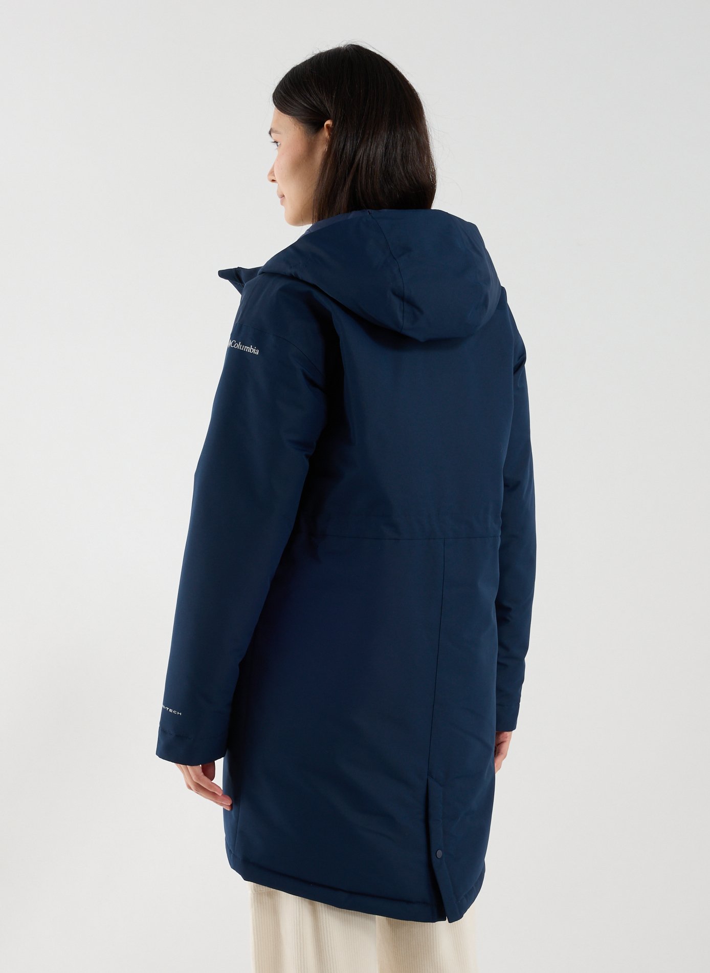 Veste mi-longue à capuche COLUMBIA Bleu