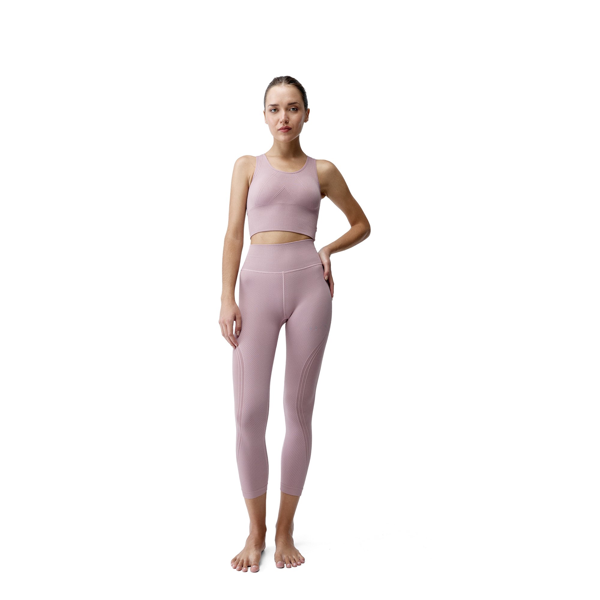 Legging de sport 7/8 seamless mandira BORN LIVING YOGA Rose