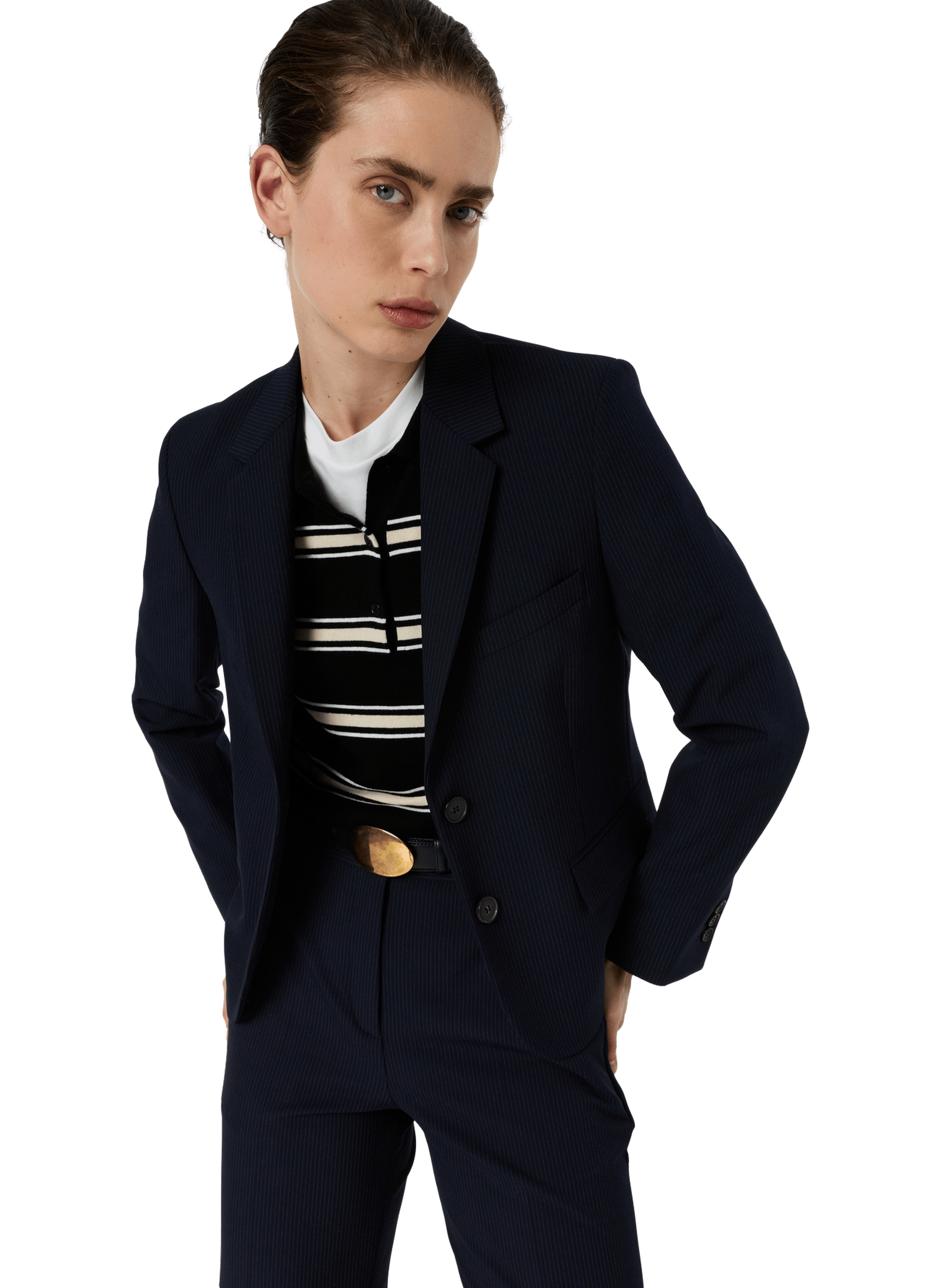 Veste de tailleur à fines rayures - tayana GERARD DAREL Bleu