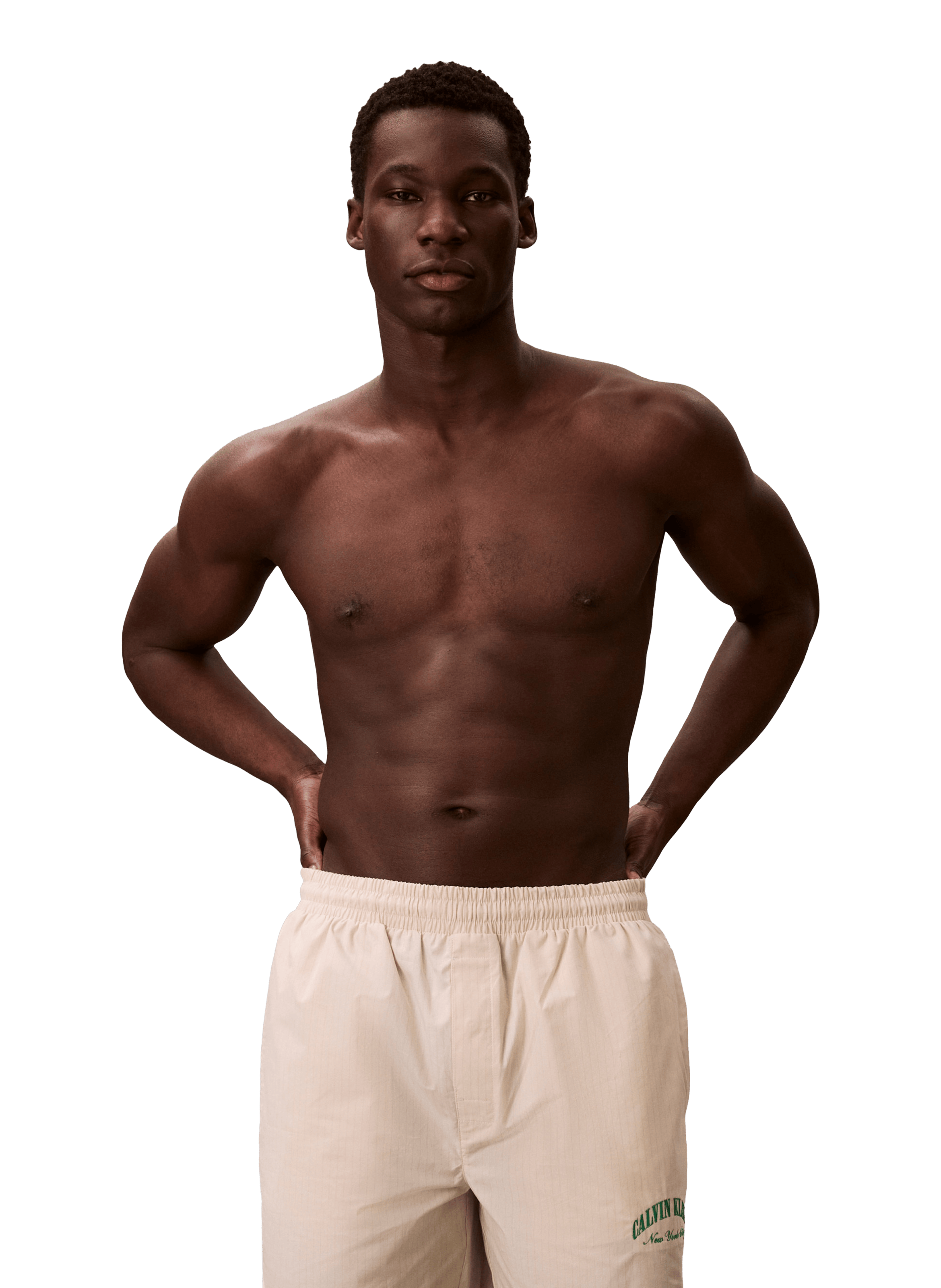 Striped cotton shorts CALVIN KLEIN White