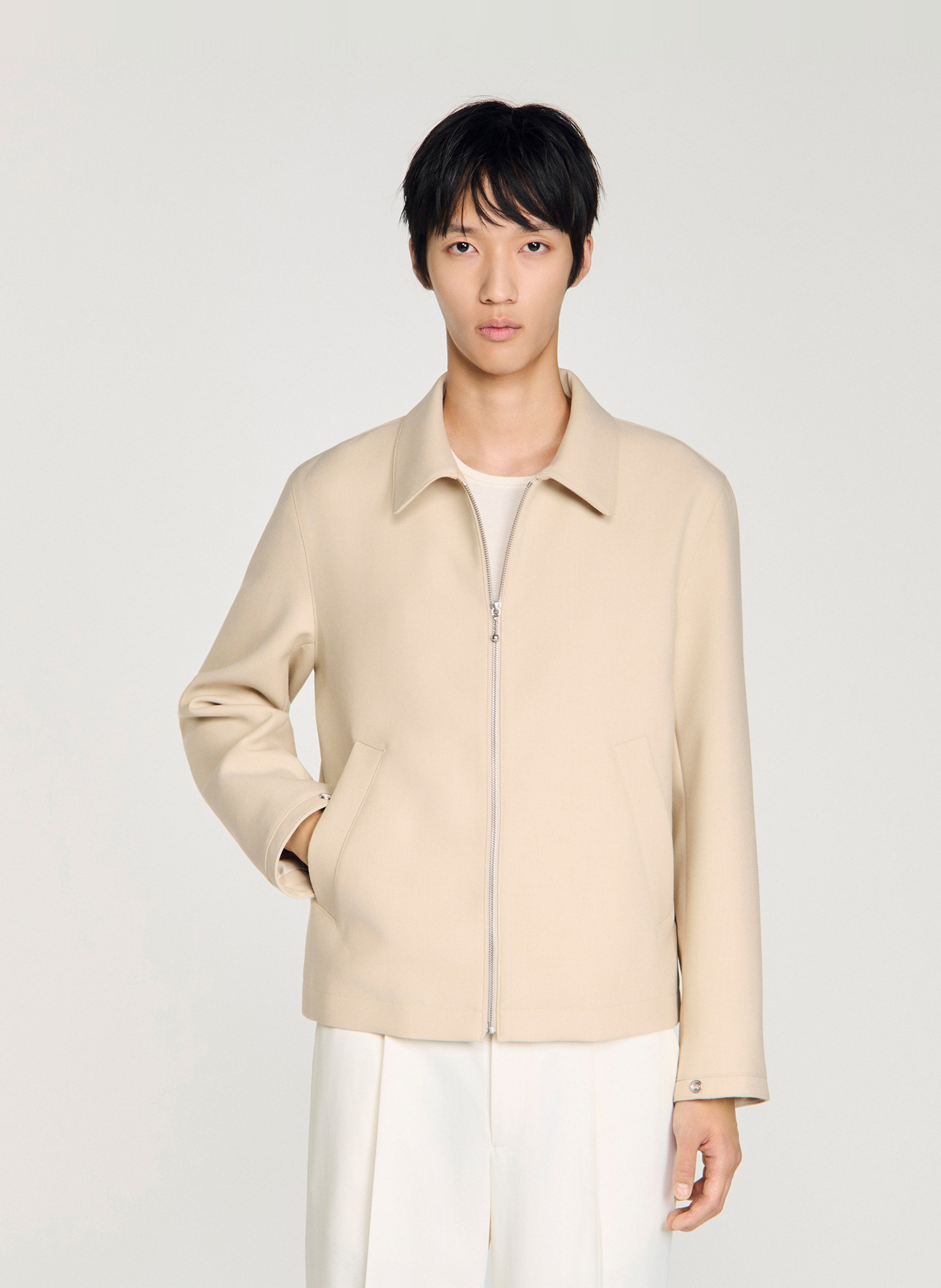 Veste col classique SANDRO Beige