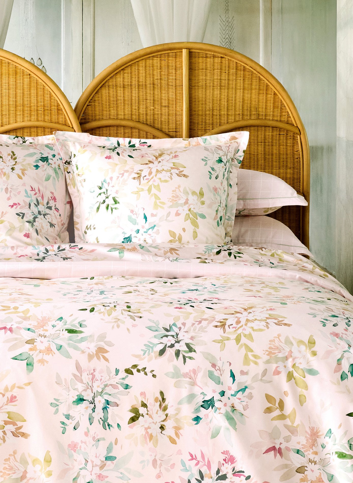 TAIE D'OREILLER Nil ANNE DE SOLENE Rose