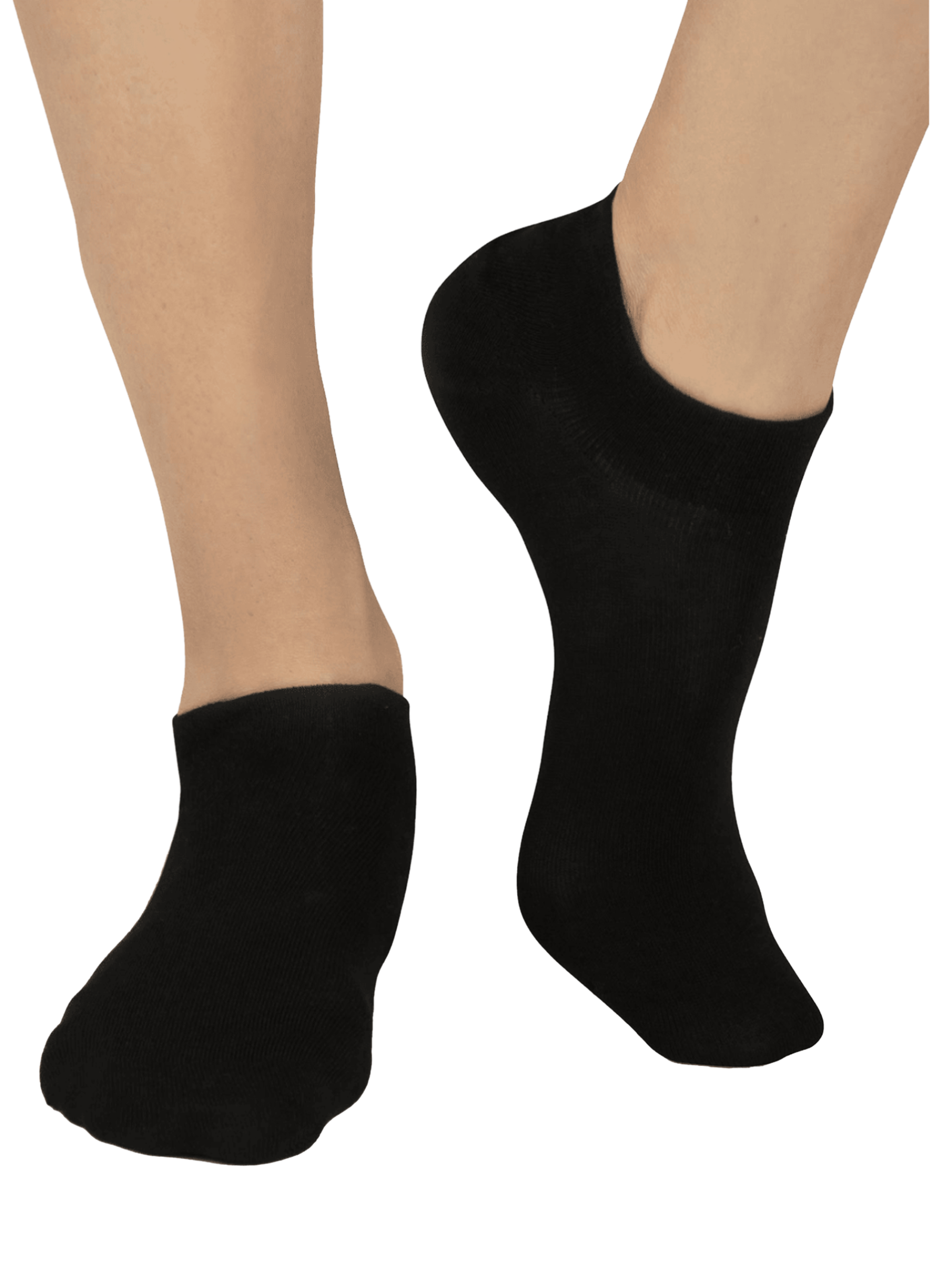 Socquettes unies en coton bio mélangé LE BOURGET Noir