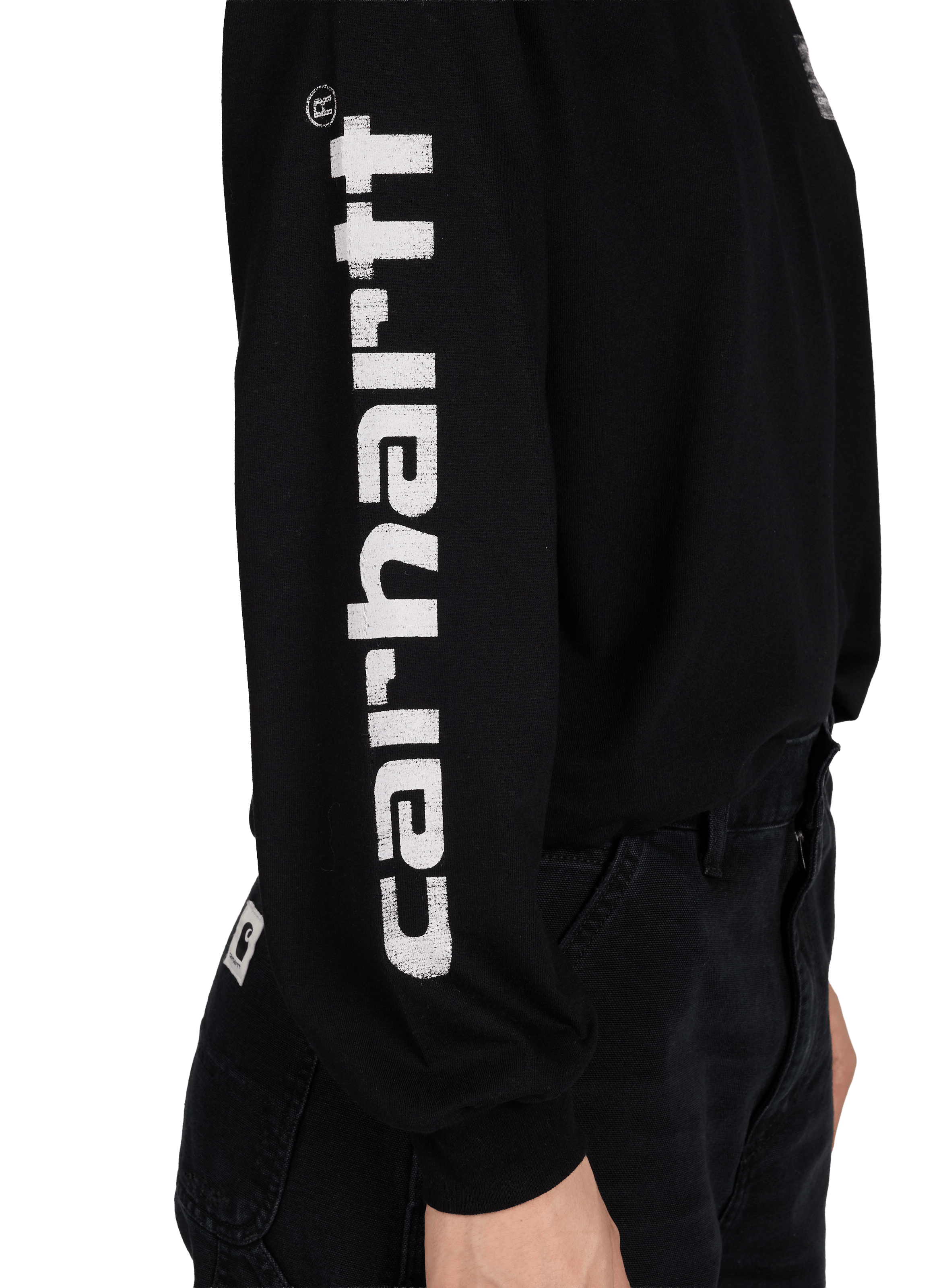 T-shirt imprimé à manches longues en coton CARHARTT WIP Noir