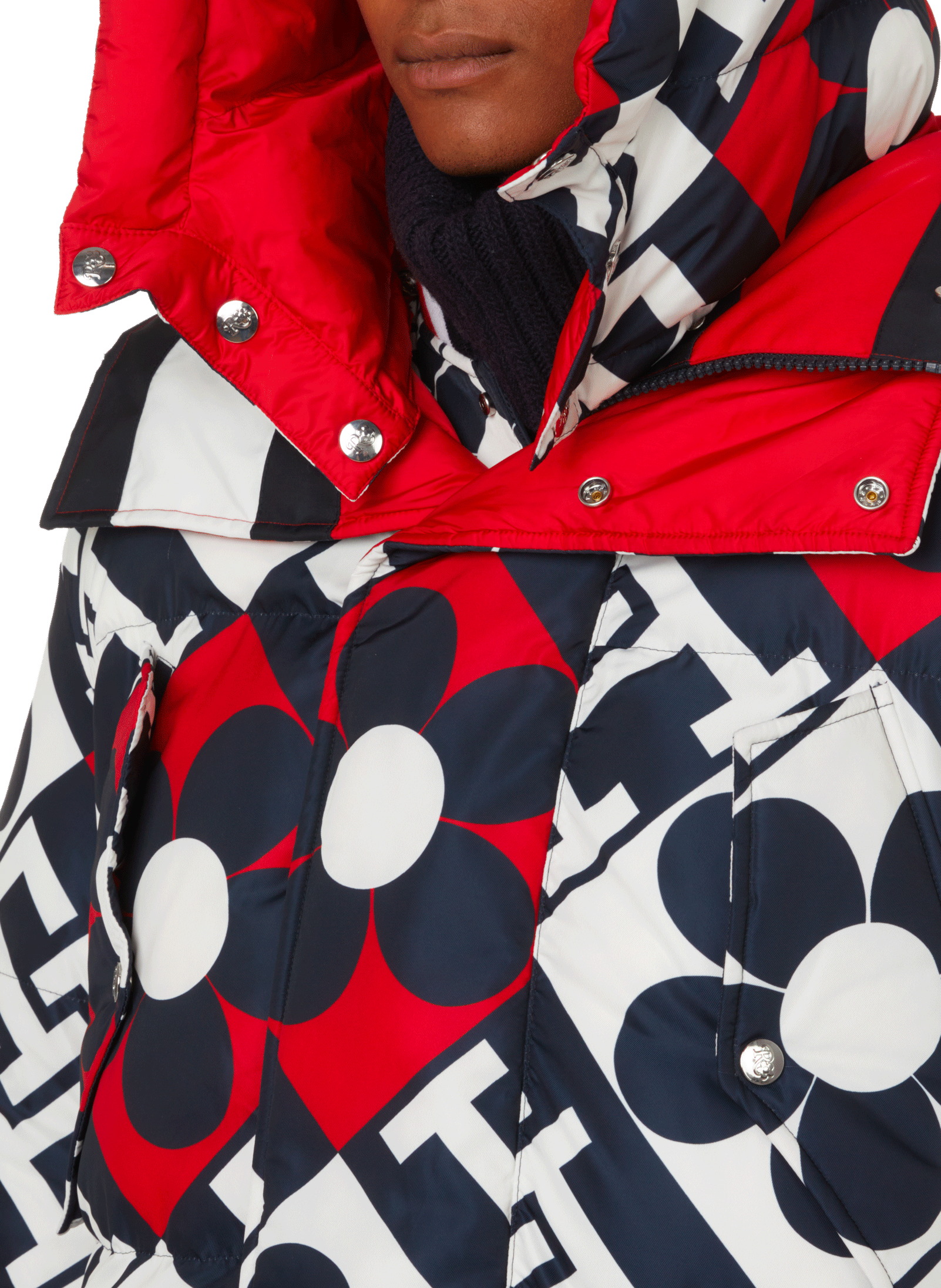 Doudoune longue imprimé logo x Richard Quinn TOMMY HILFIGER Multicolore