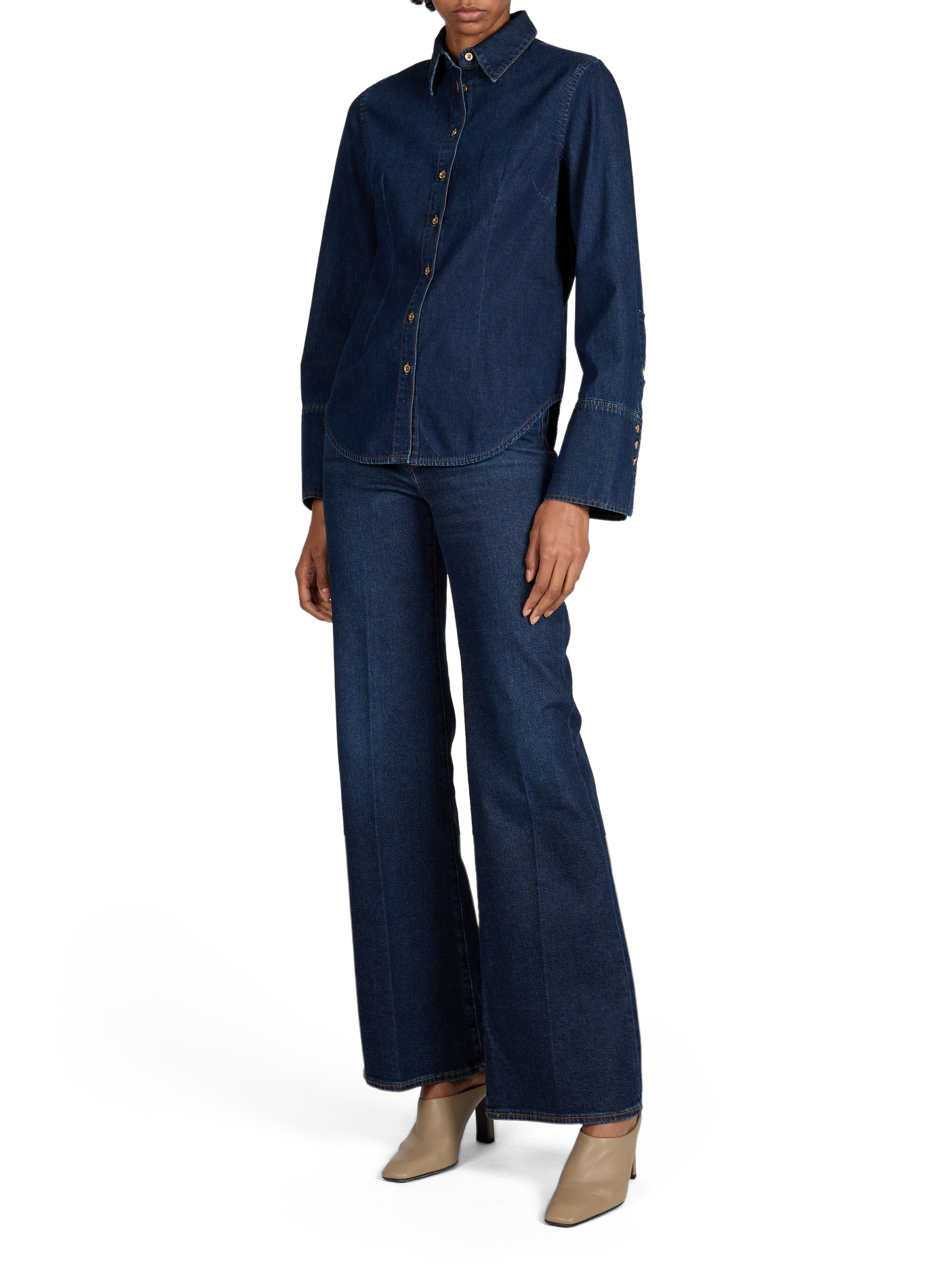 High-waisted flare jeans in a cotton blend 7 FOR ALL MANKIND Blue