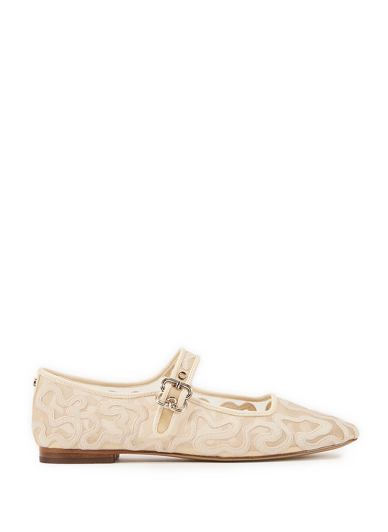 Semi-transparent ballet flats in mixed cotton SAM EDELMAN White