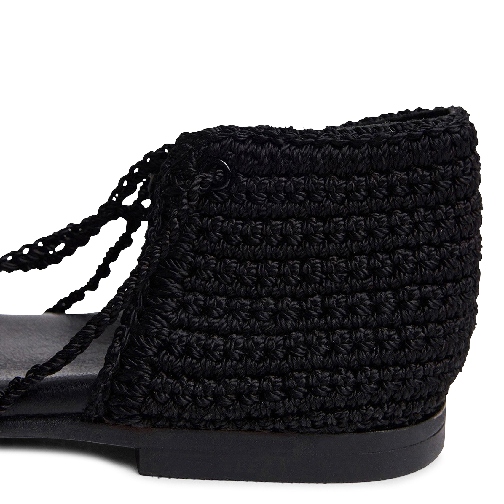Ballerines à lacets en crochet wully JONAK Noir