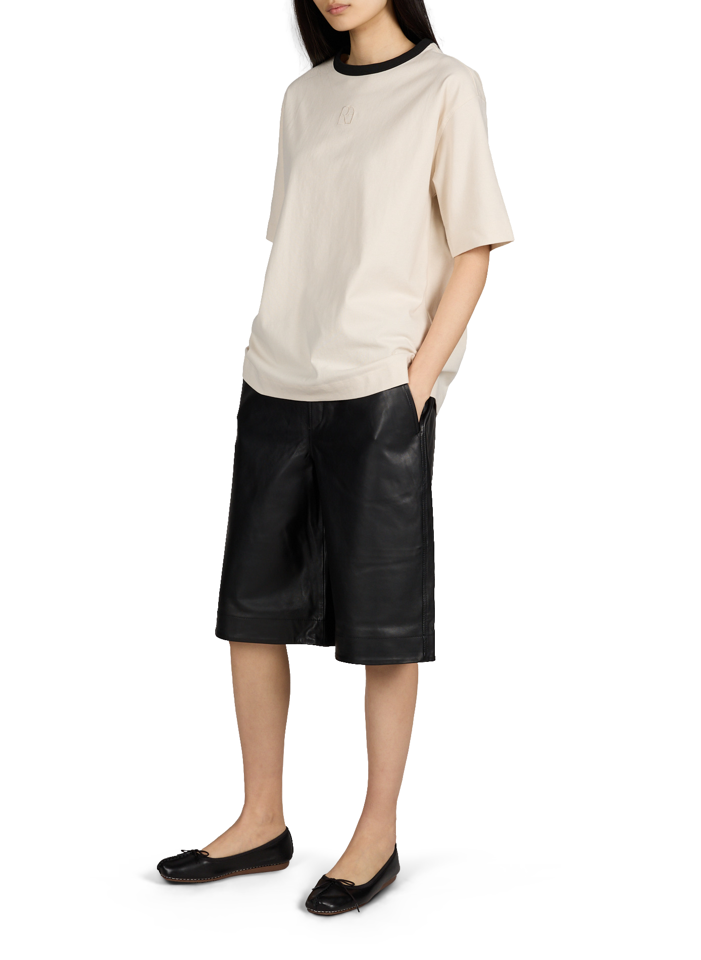 T-shirt en coton ROUGE EDIT Beige