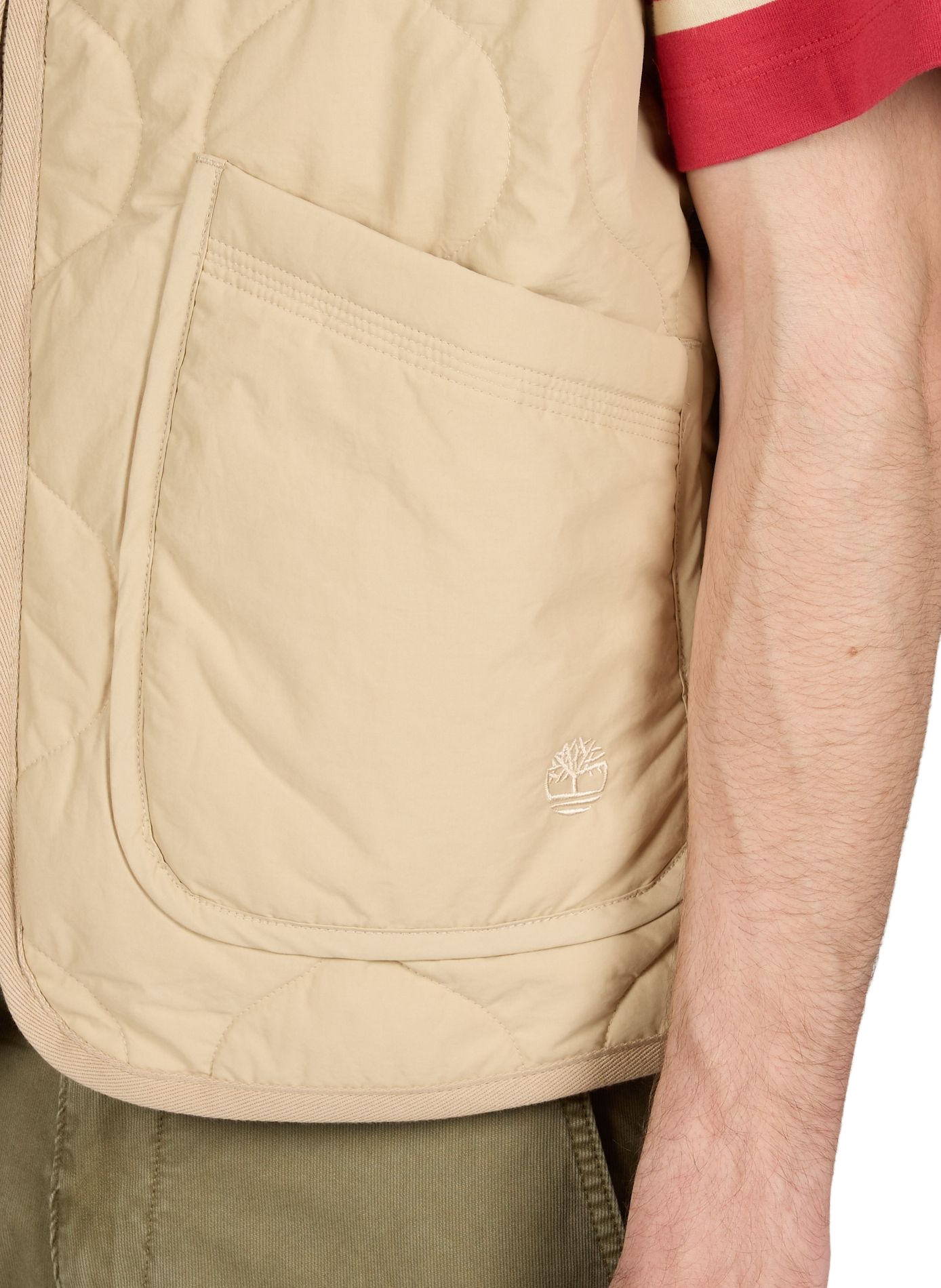 Giacca trapuntata con collo rotondo TIMBERLAND Beige