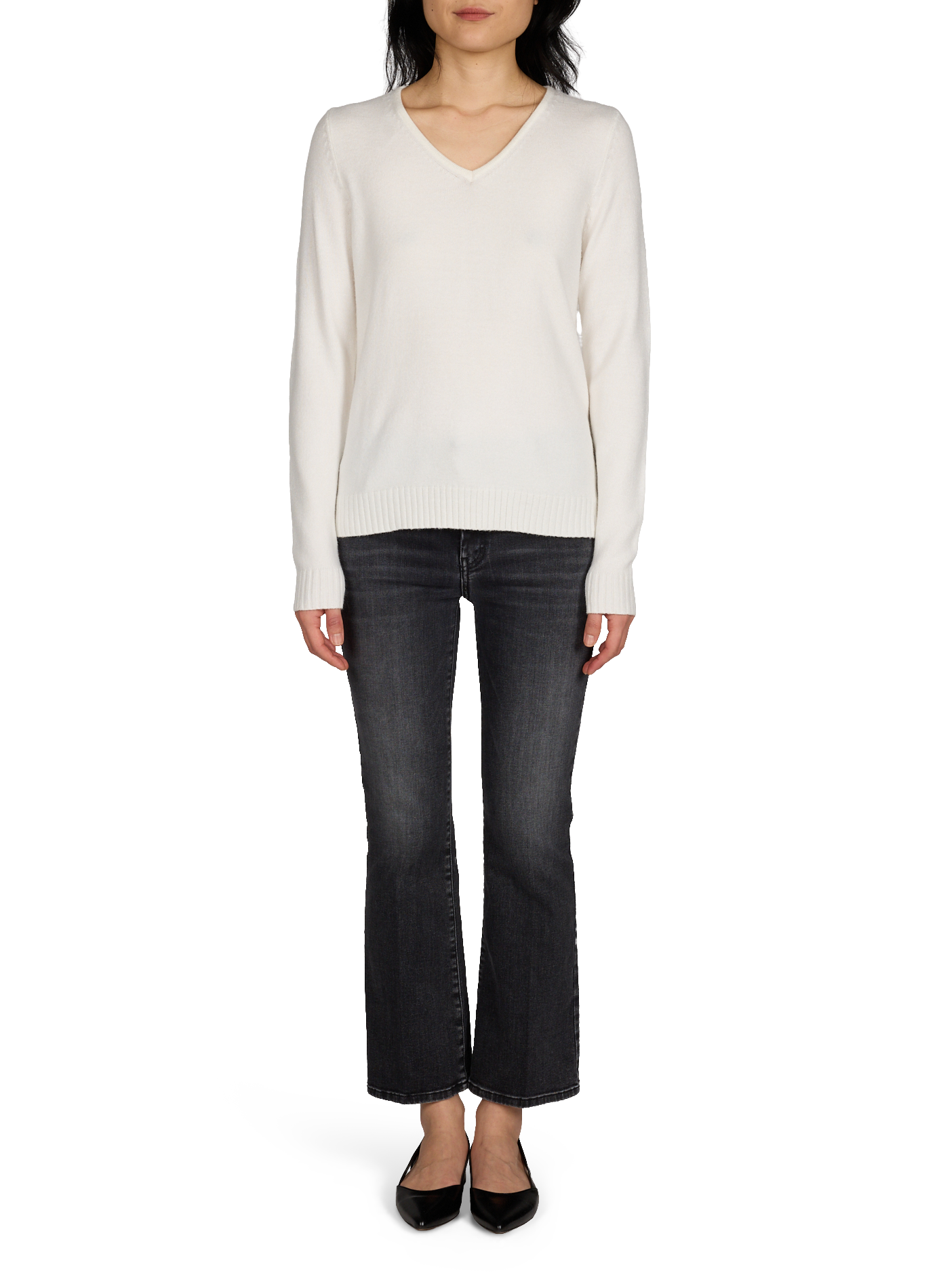 V-neck jumper VILA White