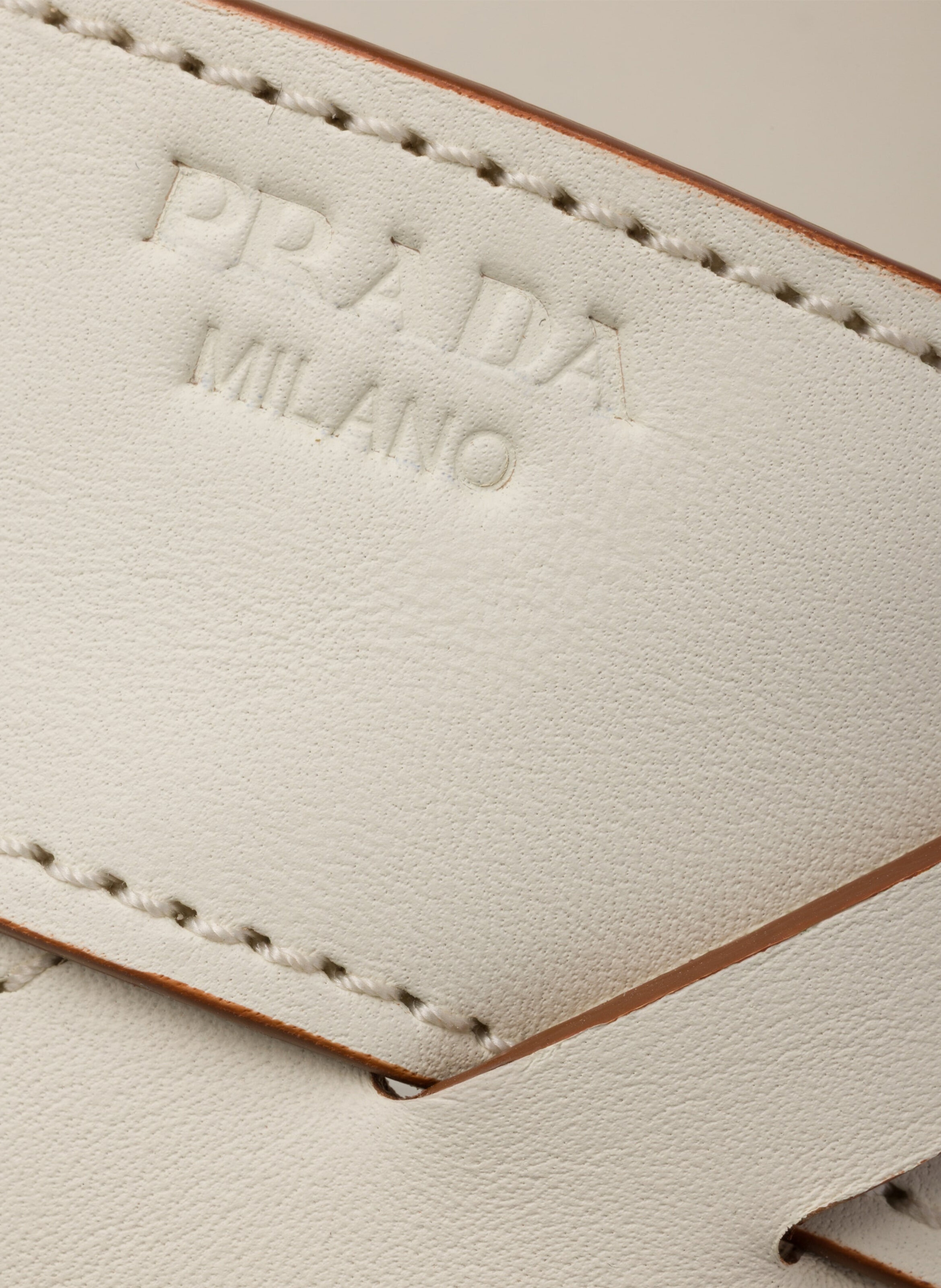 Sandales en cuir PRADA Beige