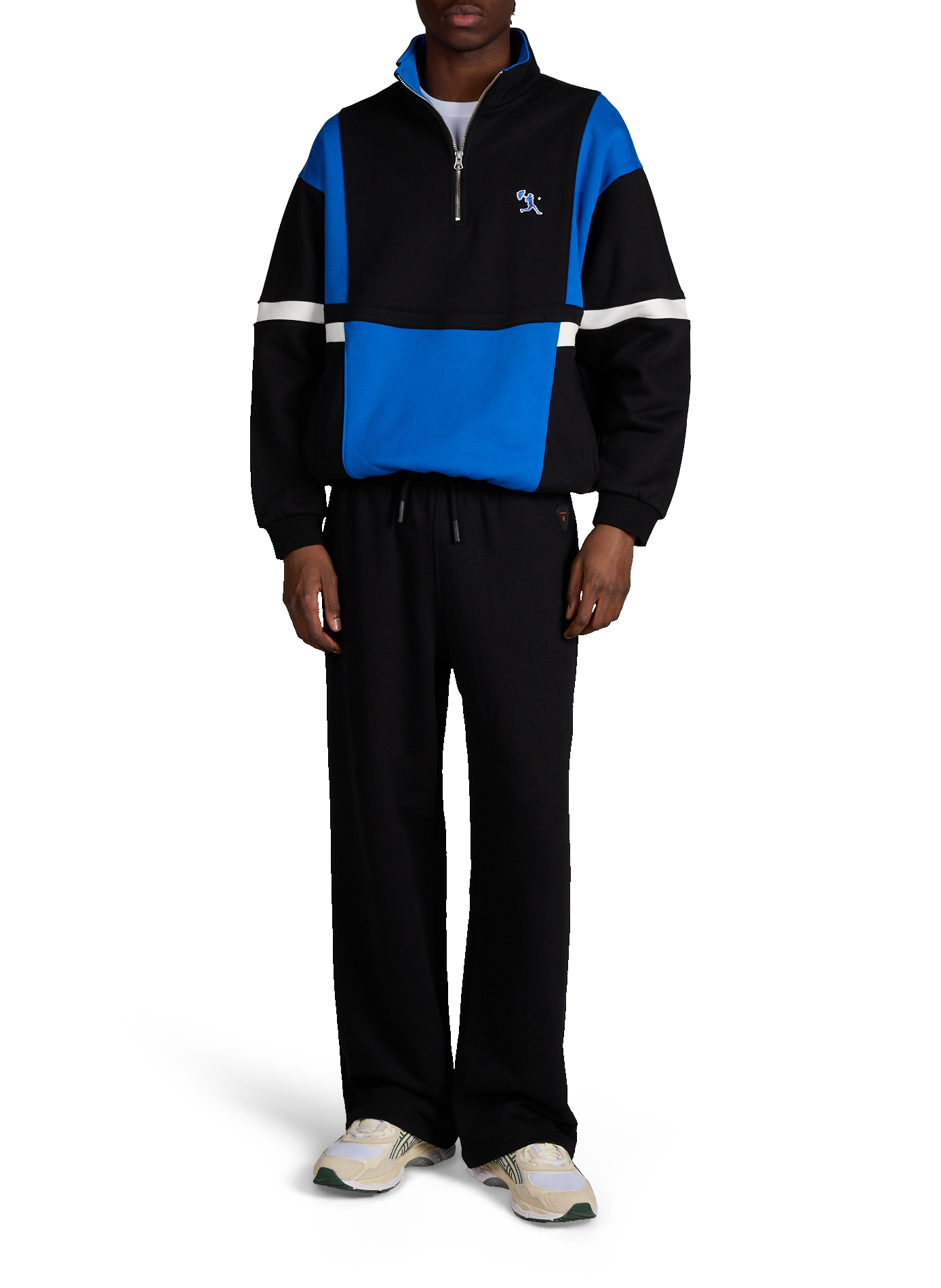 Embroidered cotton blend sweatshirt HELAS CAPS Black