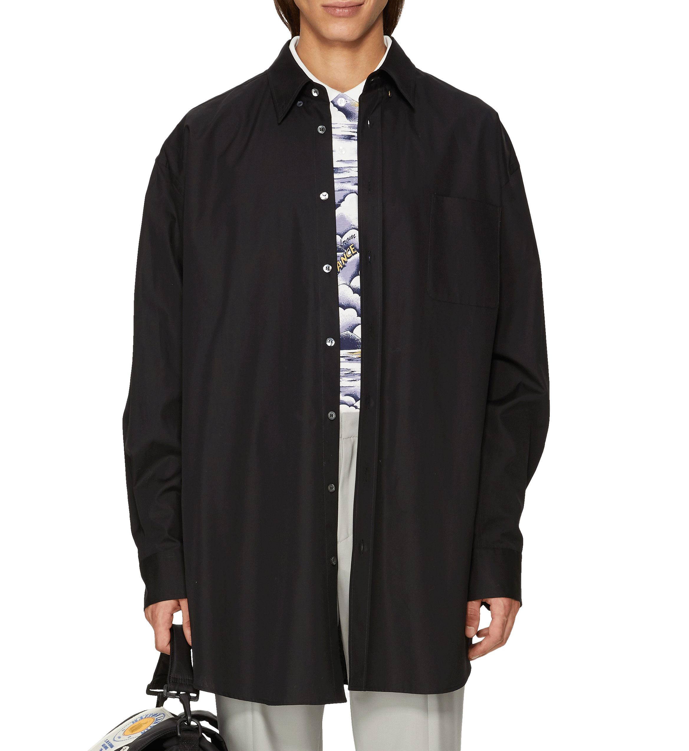 Oversized cotton shirt  MAISON MARGIELA Black