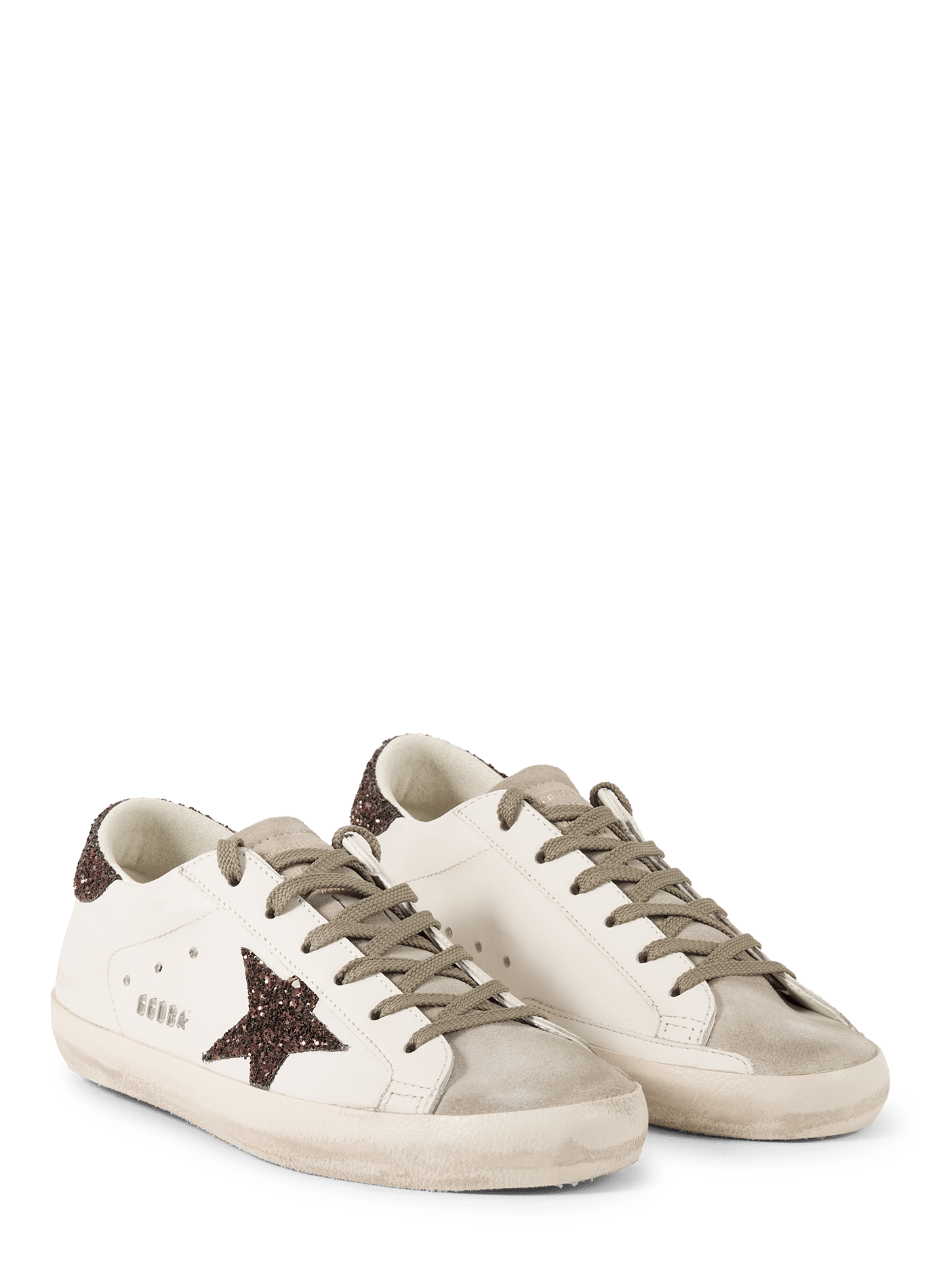 Sneakers con stella in pelle mista GOLDEN GOOSE Bianco