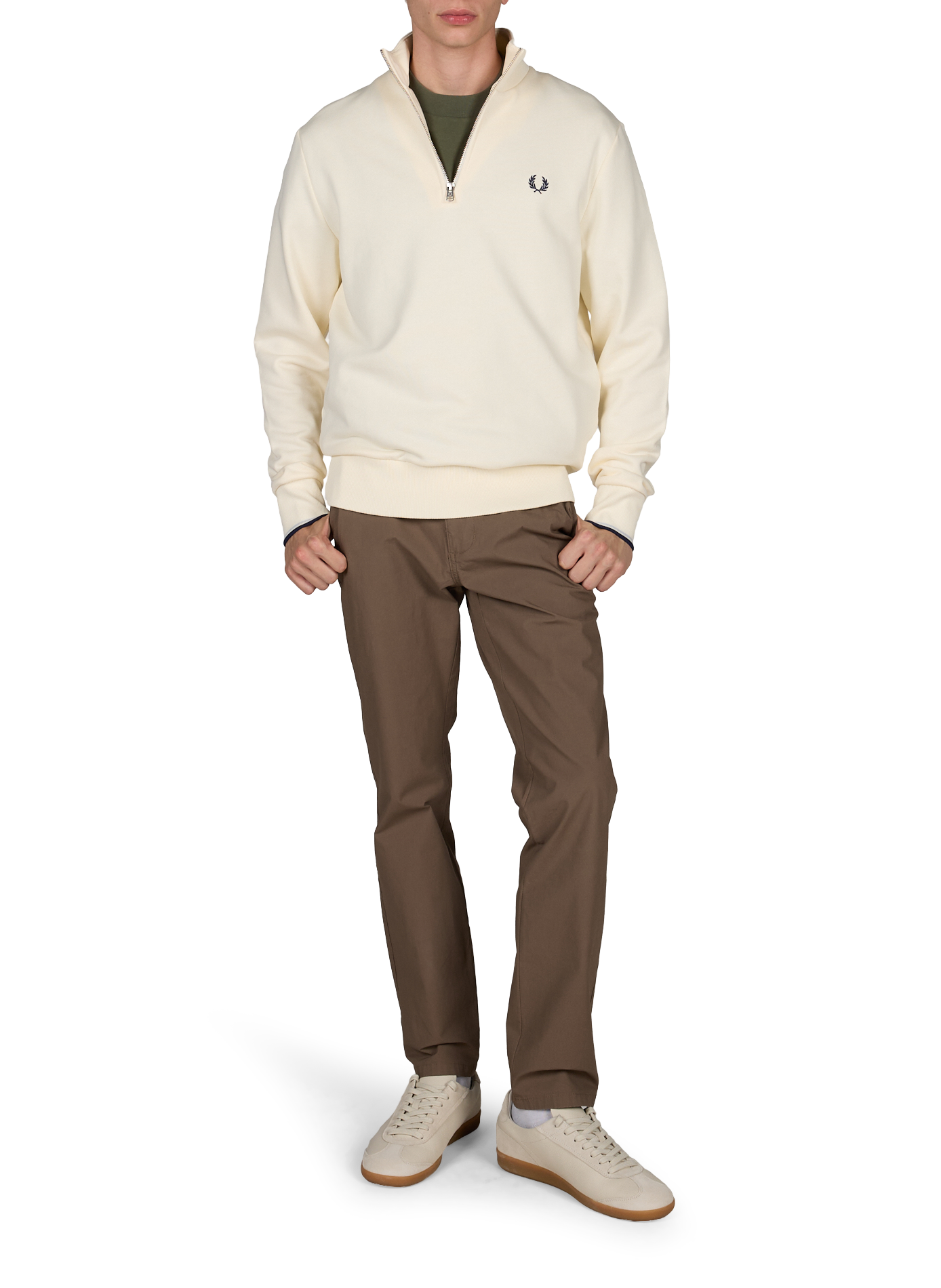 Cotton sweatshirt FRED PERRY Beige