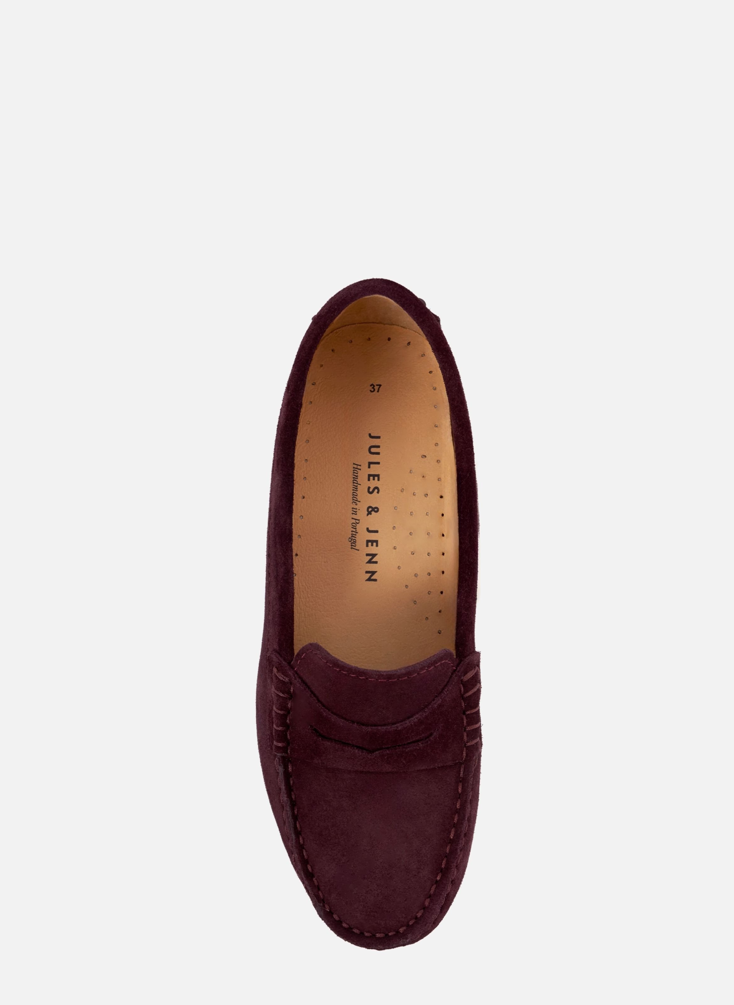 Dames suède leren mocassins JULES & JENN Rood