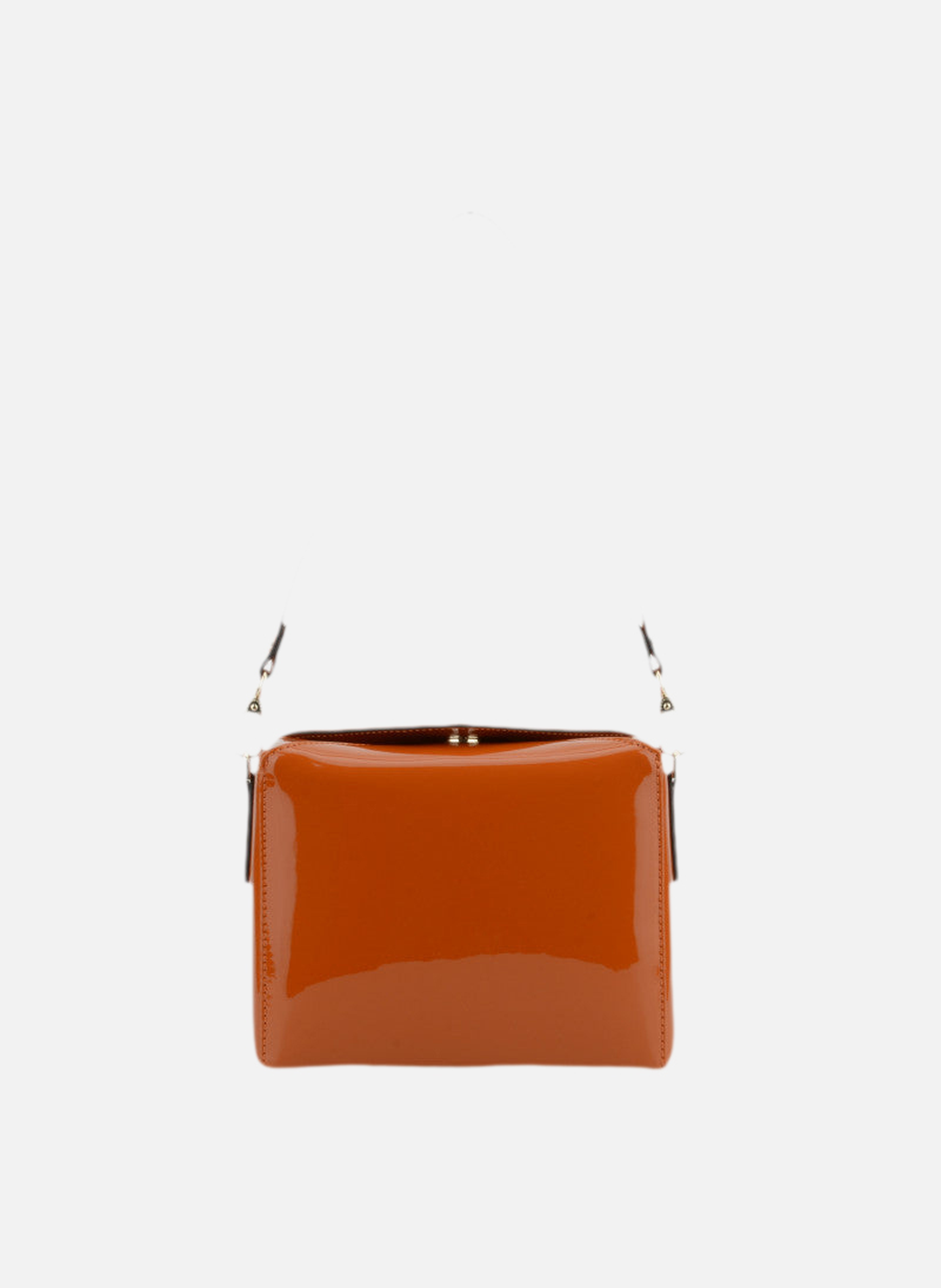 Cassetta vernis | sac porté épaule en cuir de vachette | Doré POURCHET Femme