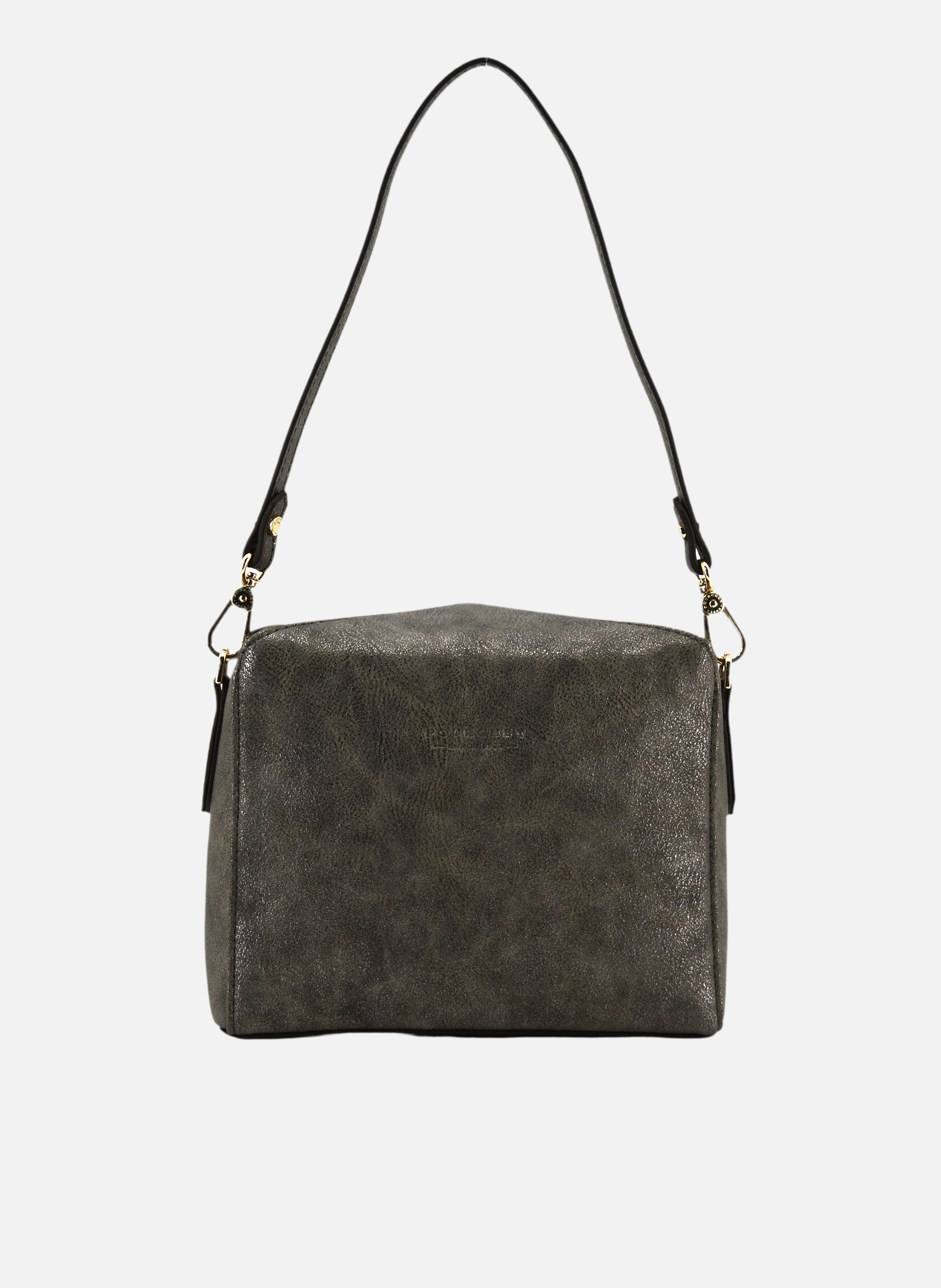 Cassetta vernis | sac porté épaule en cuir de vachette  Acier