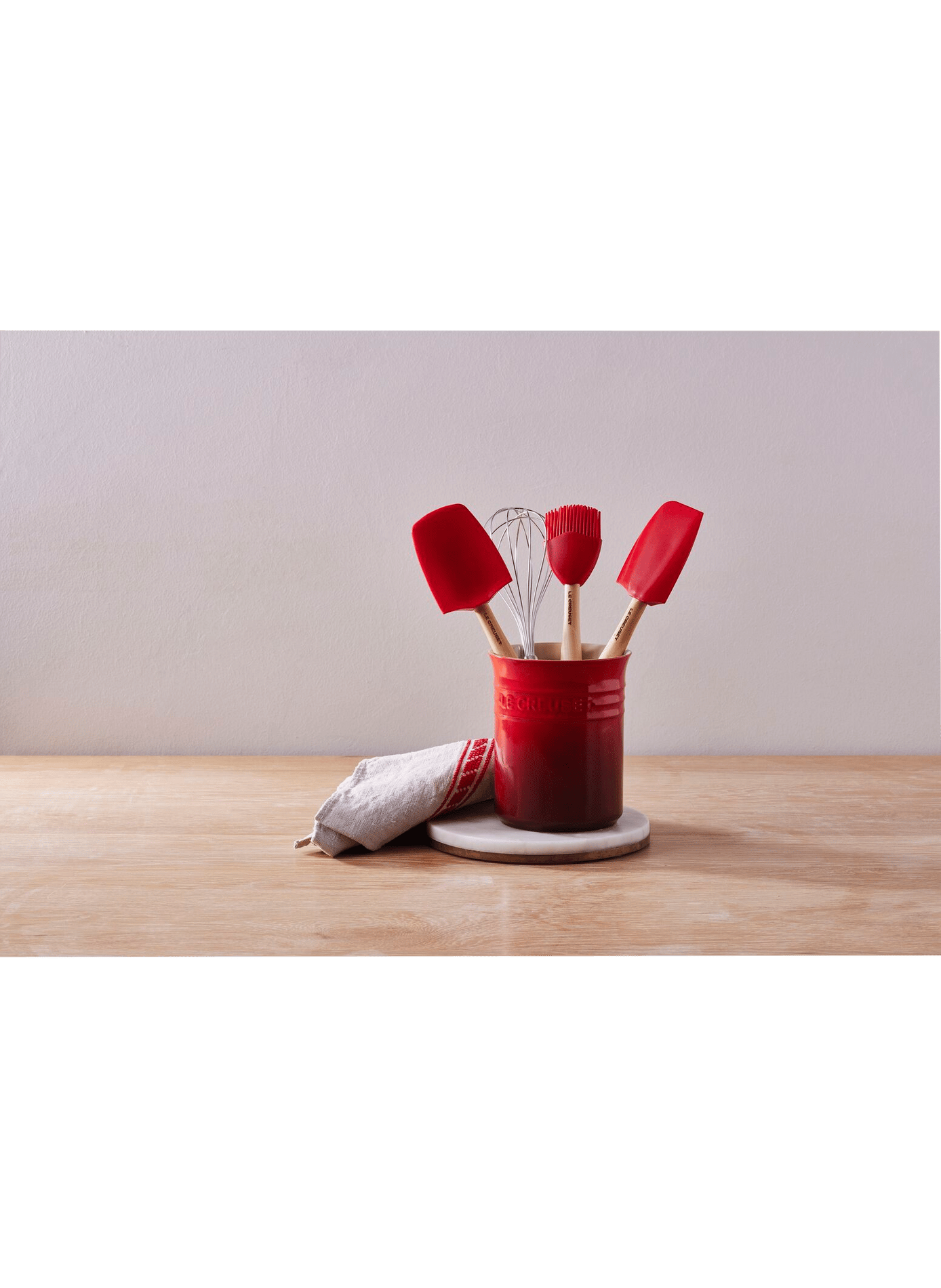 Set aus 3 Kreativ-Spateln LE CREUSET Rot