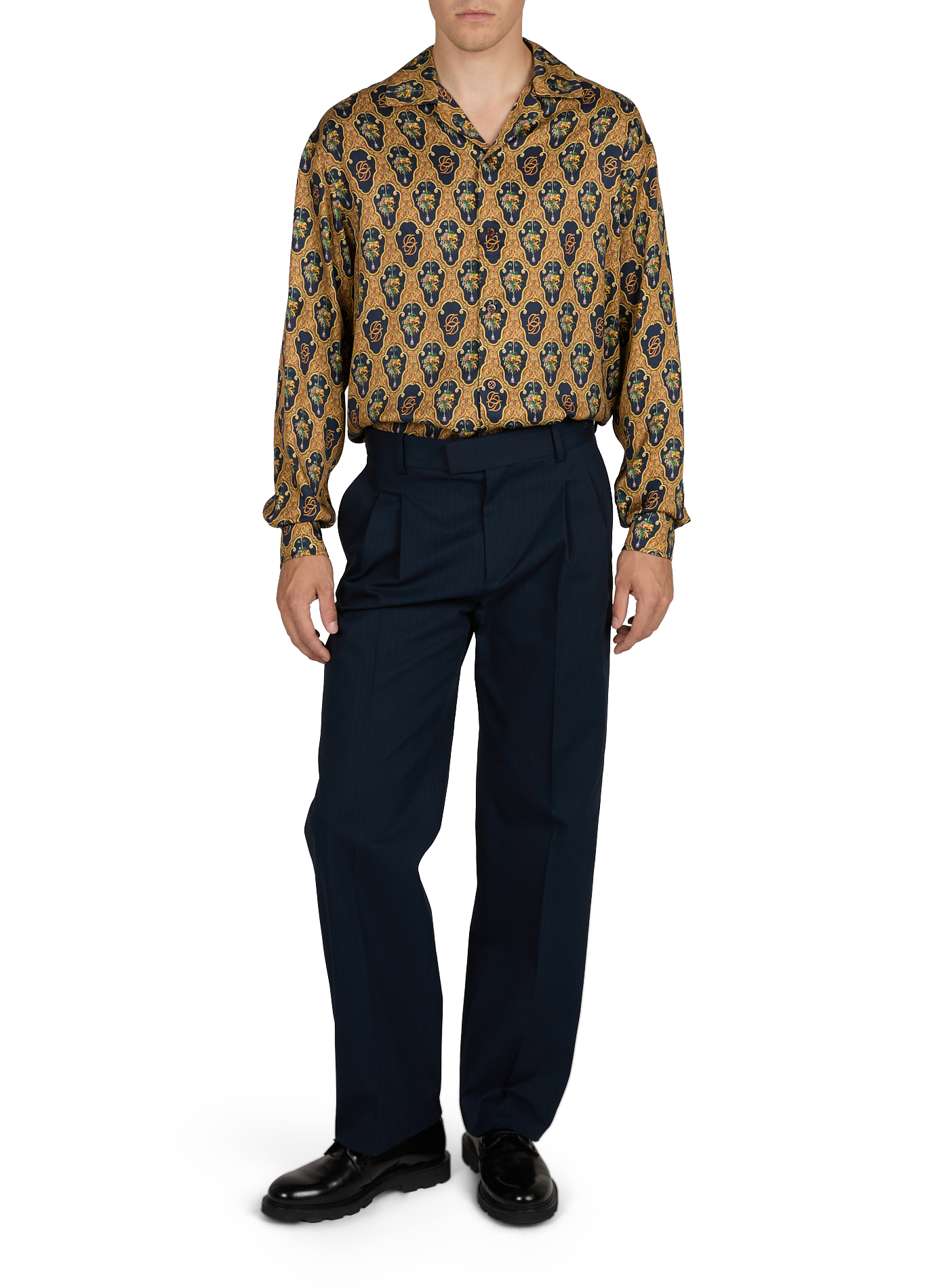 Baroque Raisin Straight Shirt | Multicolour DROLE DE MONSIEUR Men
