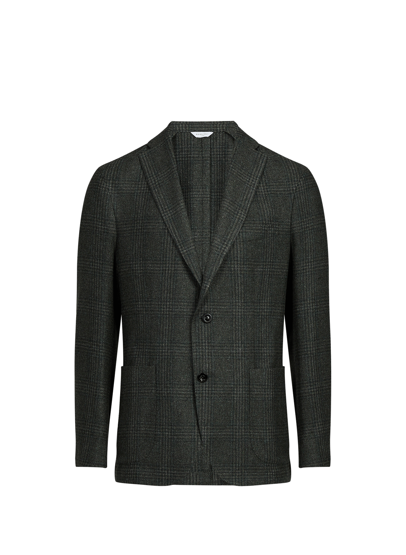 Straight wool blazer with patterns BOGLIOLI Green