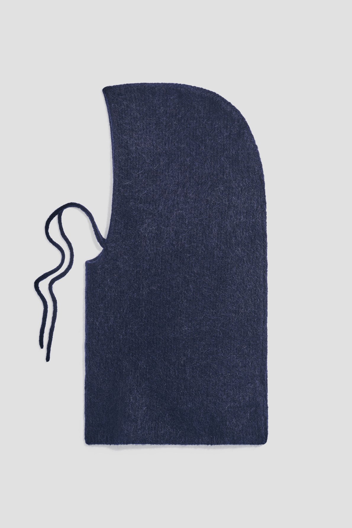 Cagoule en laine à côtes - dewi PABLO Bleu