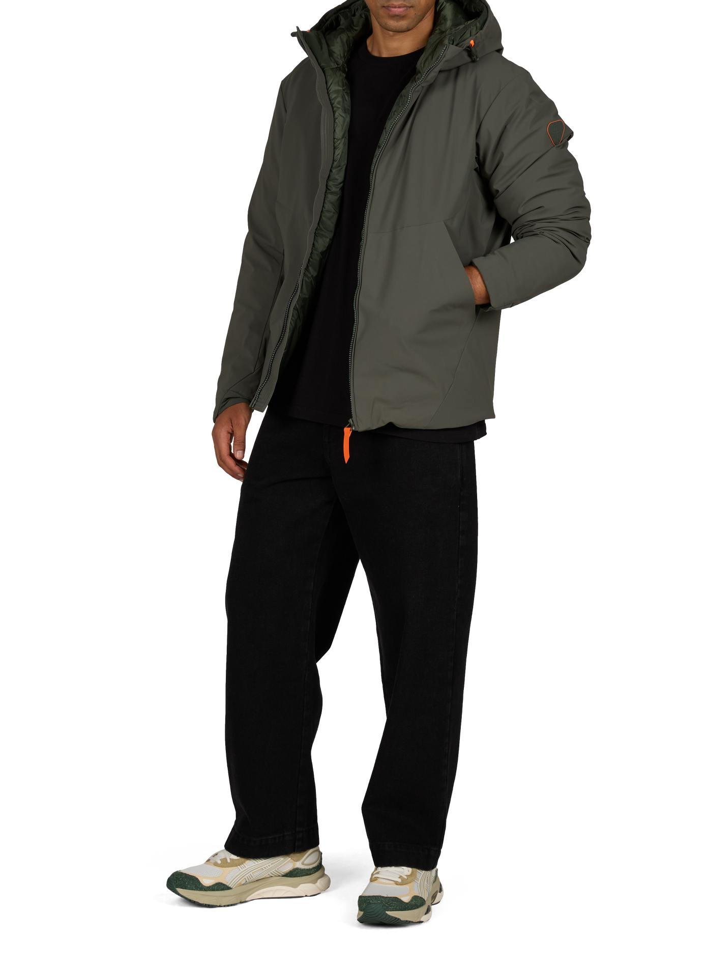 Jacke mit Stehkragen und Kapuze GERTRUDE Grun