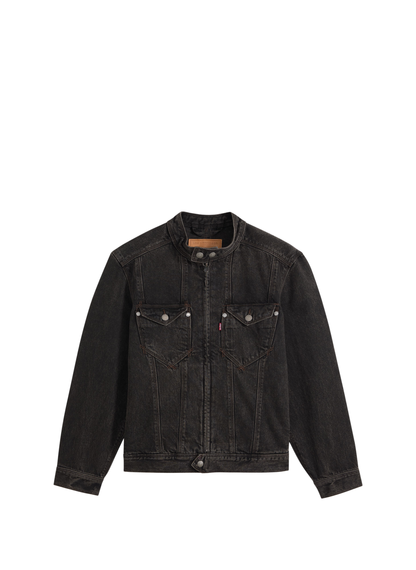 Jeansjacke aus Baumwolle mit Rundhalsausschnitt LEVI'S Schwarz