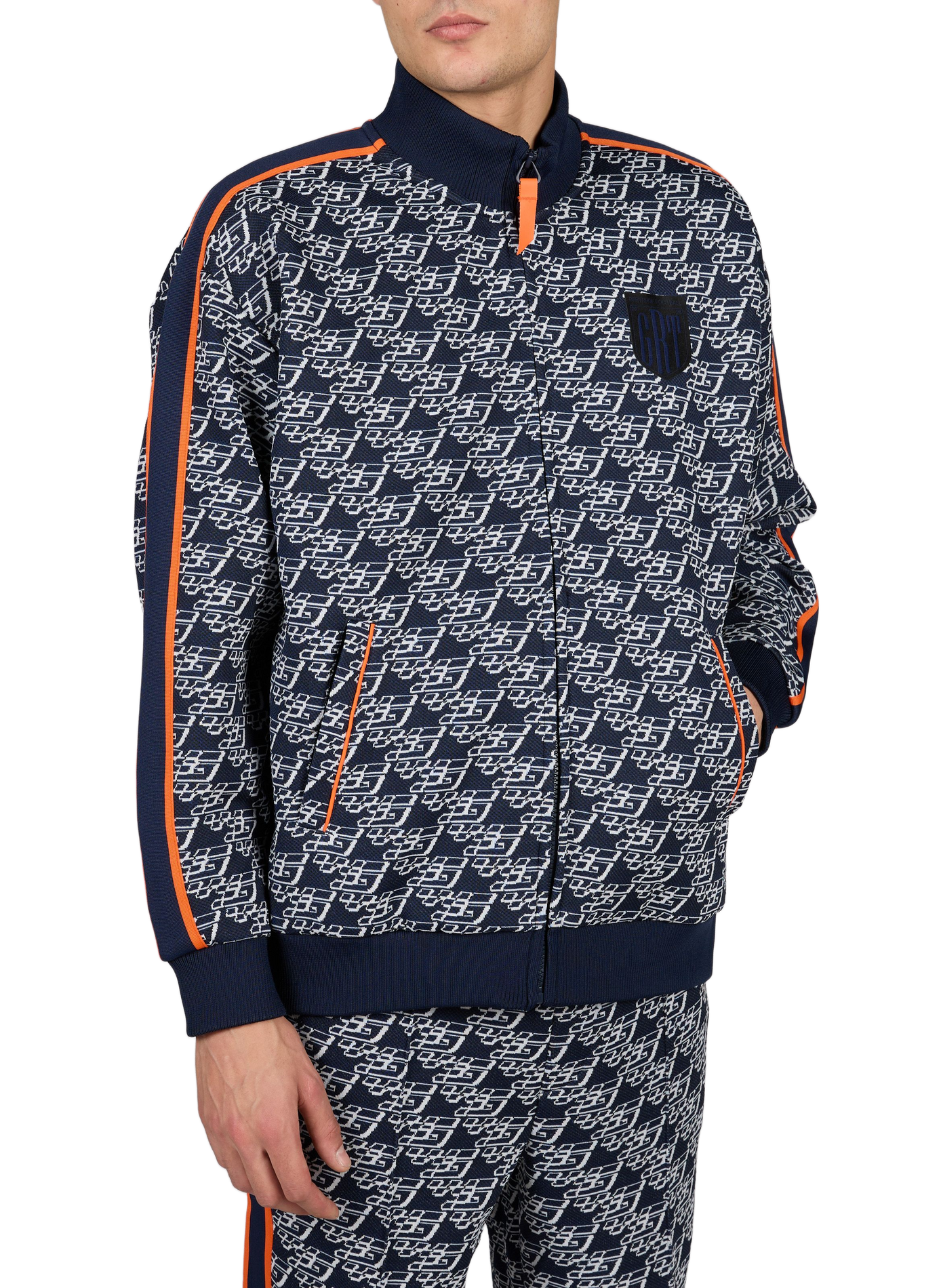 Damaso Jacke mit Print und Stehkragen GERTRUDE Blau