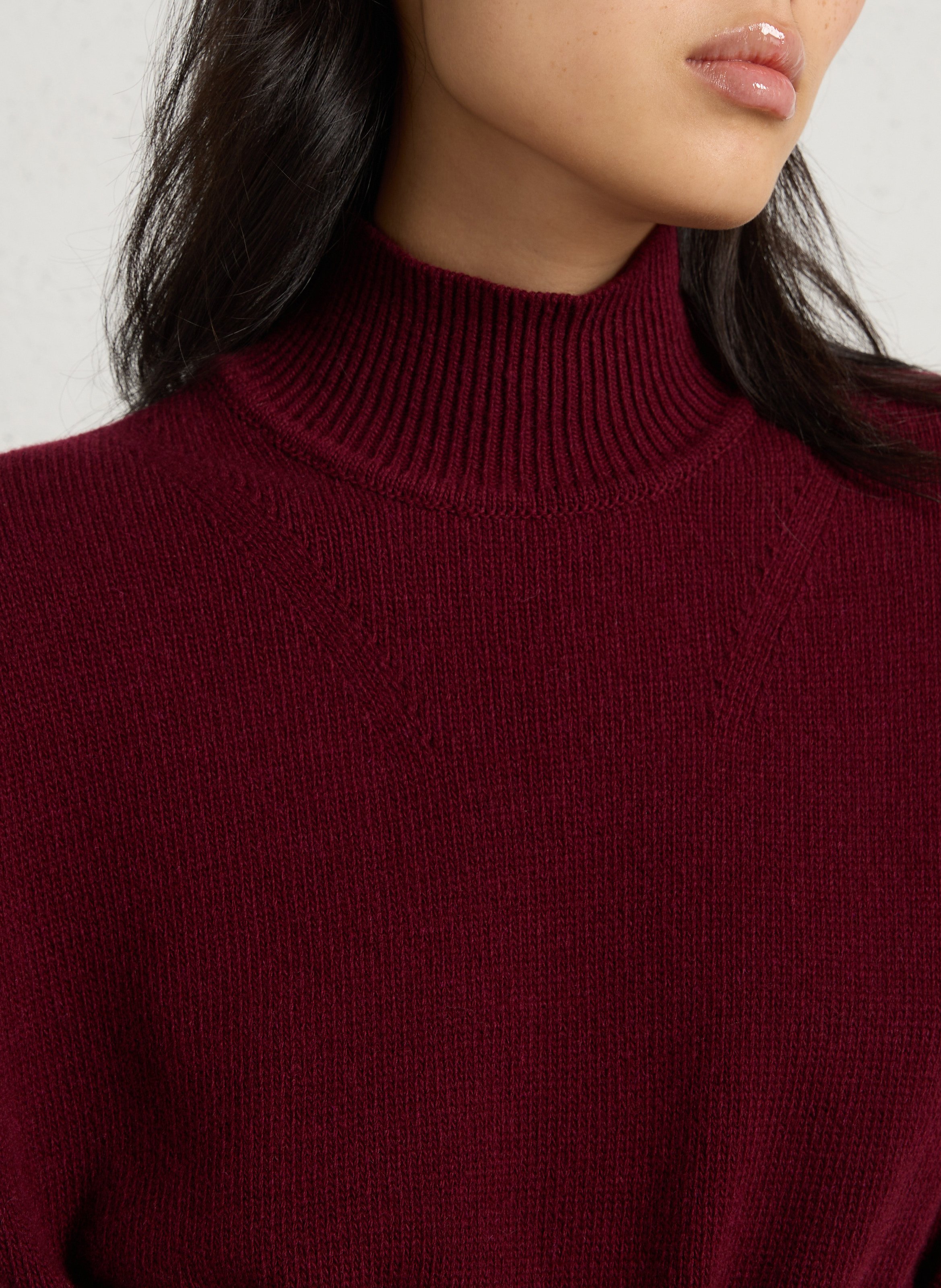 Robe pull midi ample en laine ARMOR-LUX Rouge