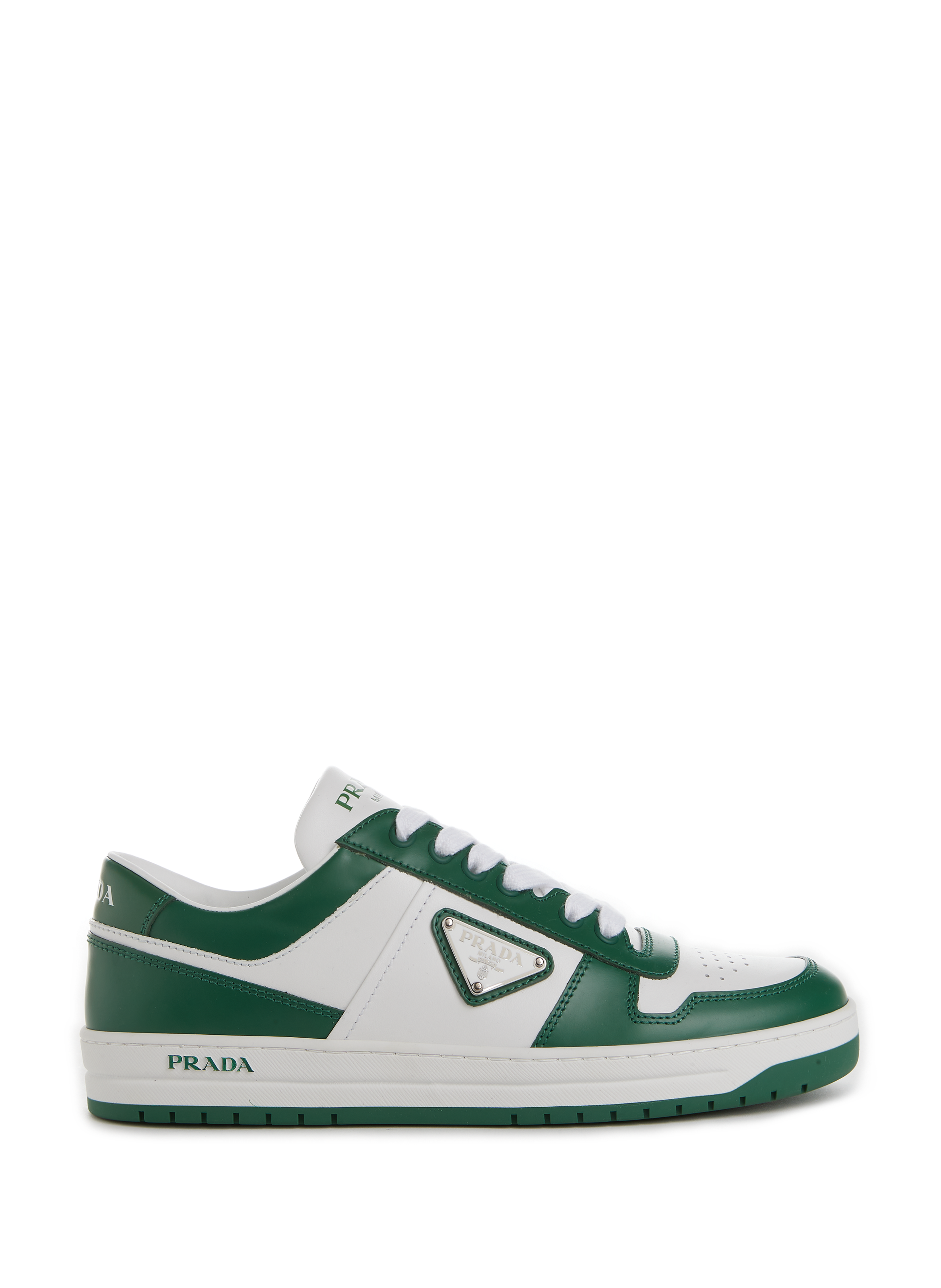 Leather sneakers PRADA Green