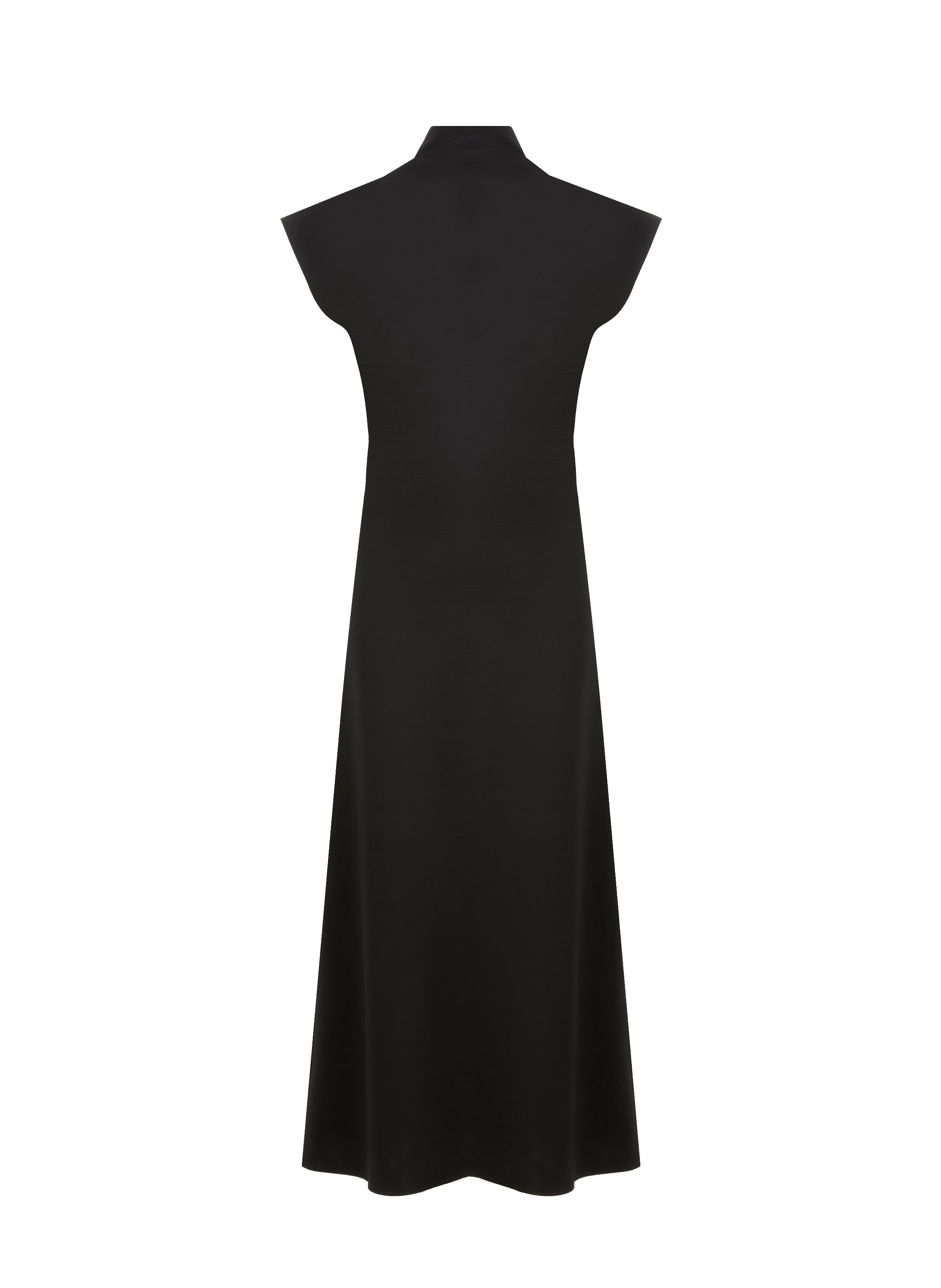 GAUCHERE Robe longue en laine vierge  Noir