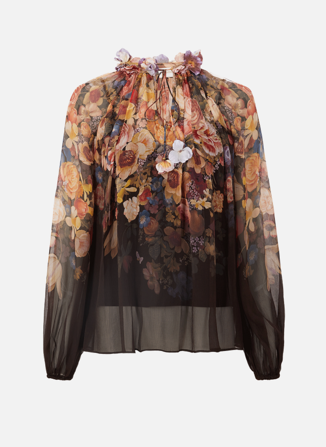 ZIMMERMANN floral silk blouse