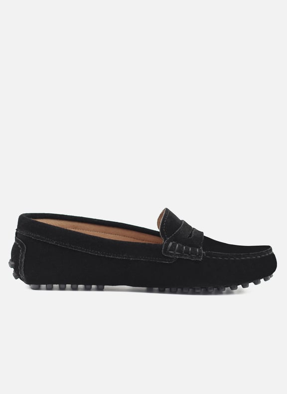 Mocassins femme cuir daim Noir by JULES & JENN JULES & JENN Mocassins femme cuir daim Noir