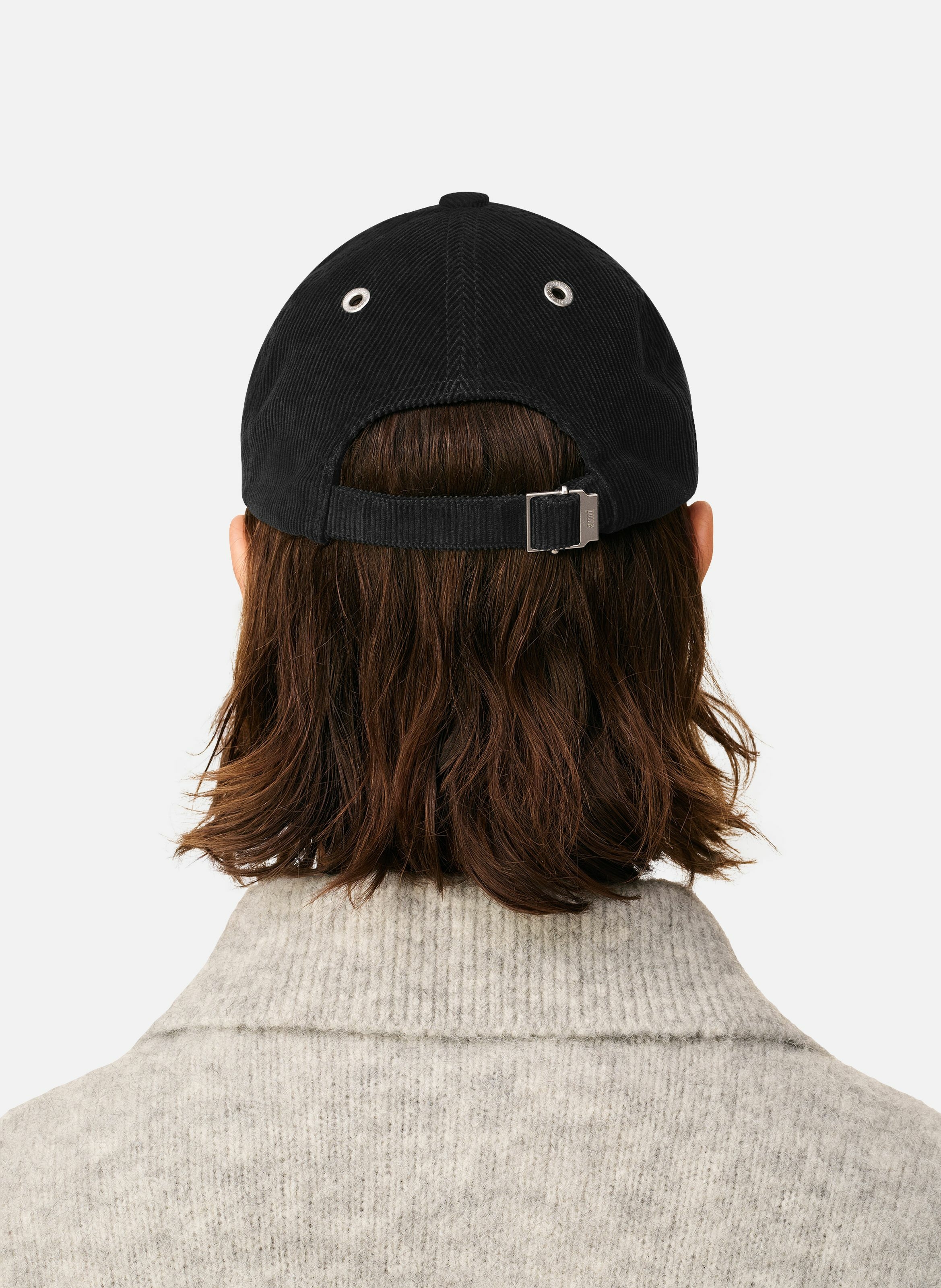 Casquette broderie ami de coeur velours en coton unisexe AMI PARIS Gris