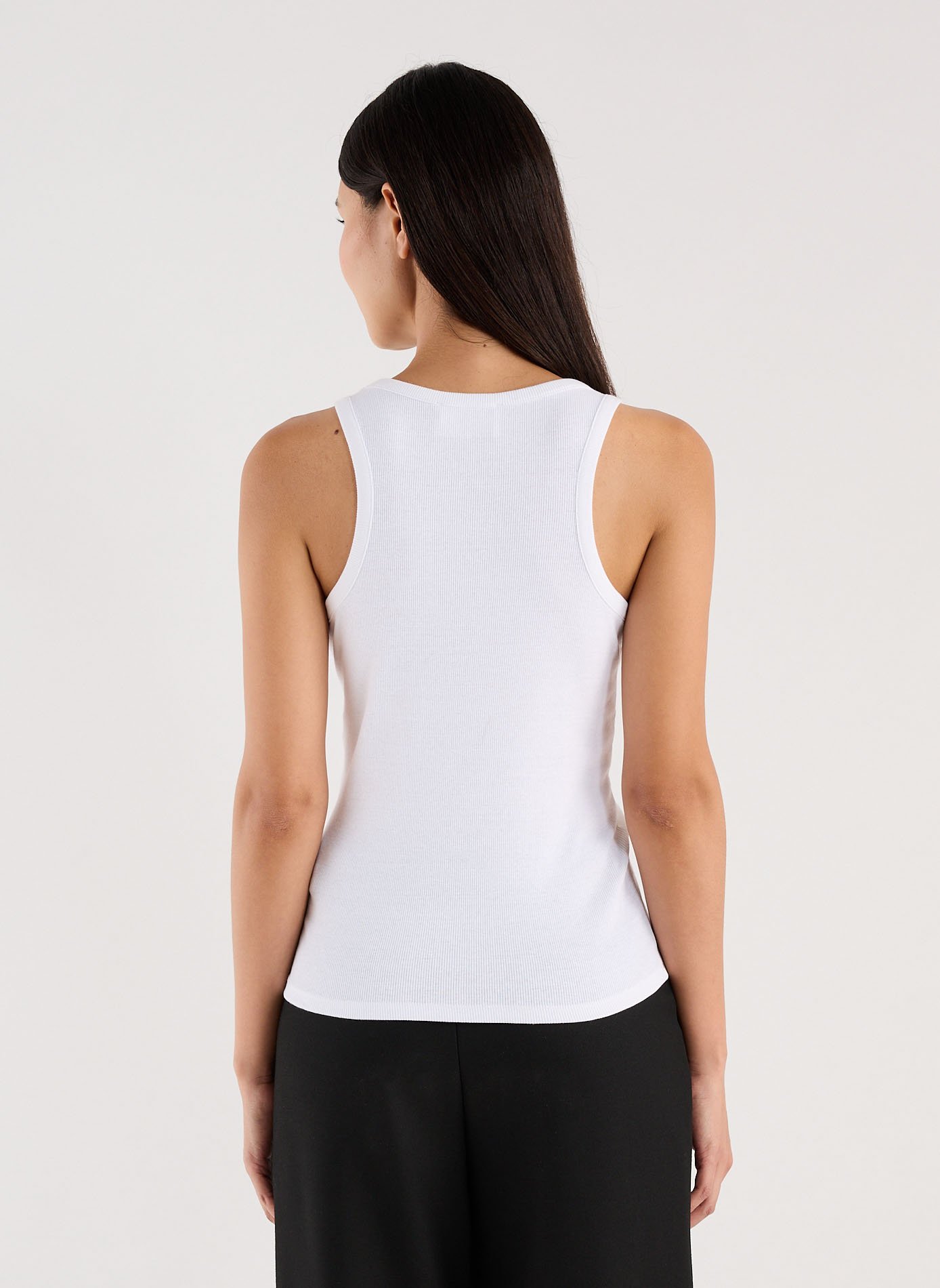 Cotton tank top  SAISON 1865 White