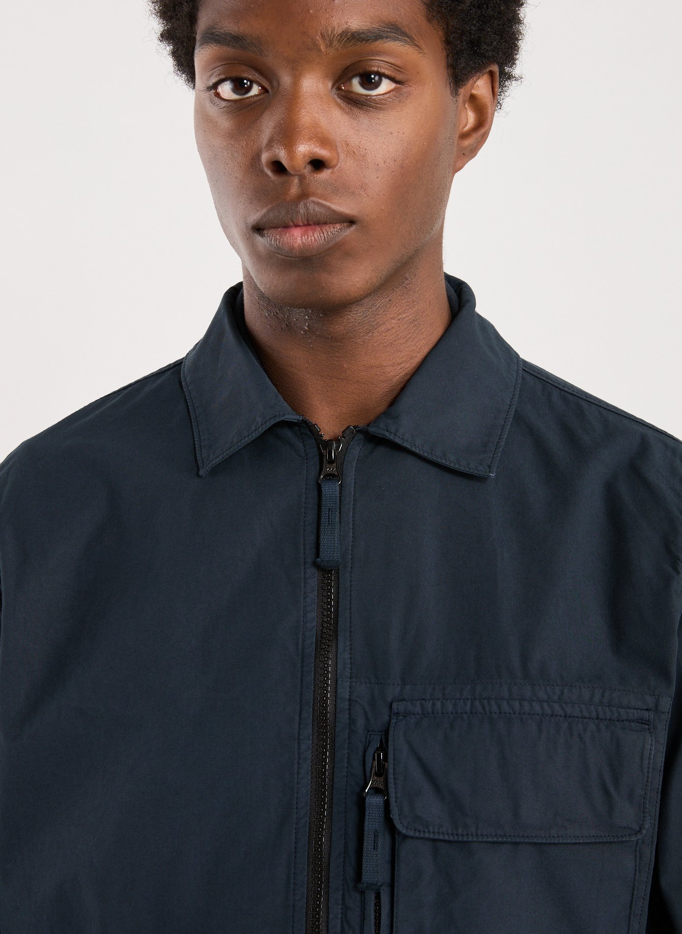 Chemise droite en coton STONE ISLAND Bleu