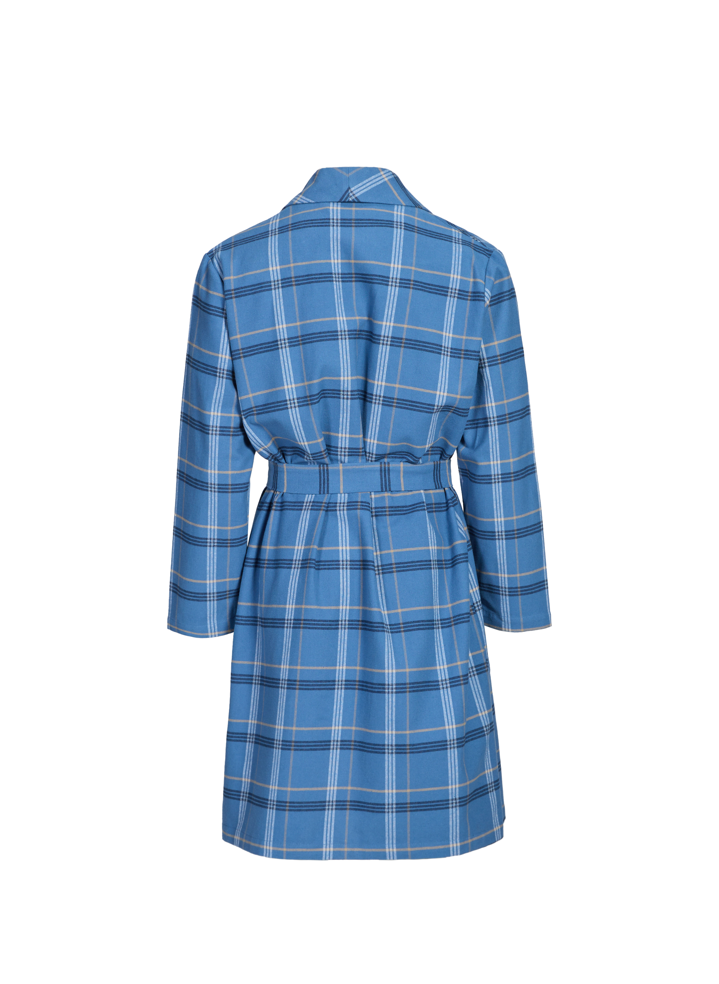 Checked cotton robe EMINENCE Blue