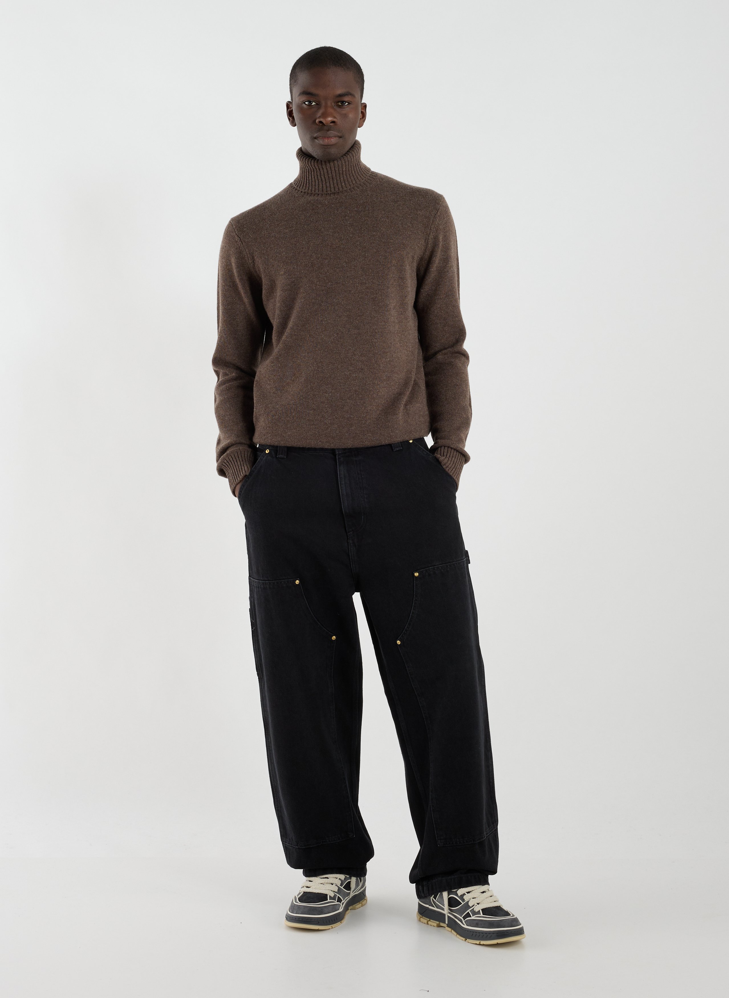 Roll-neck wool Jumper  ECOALF Brown
