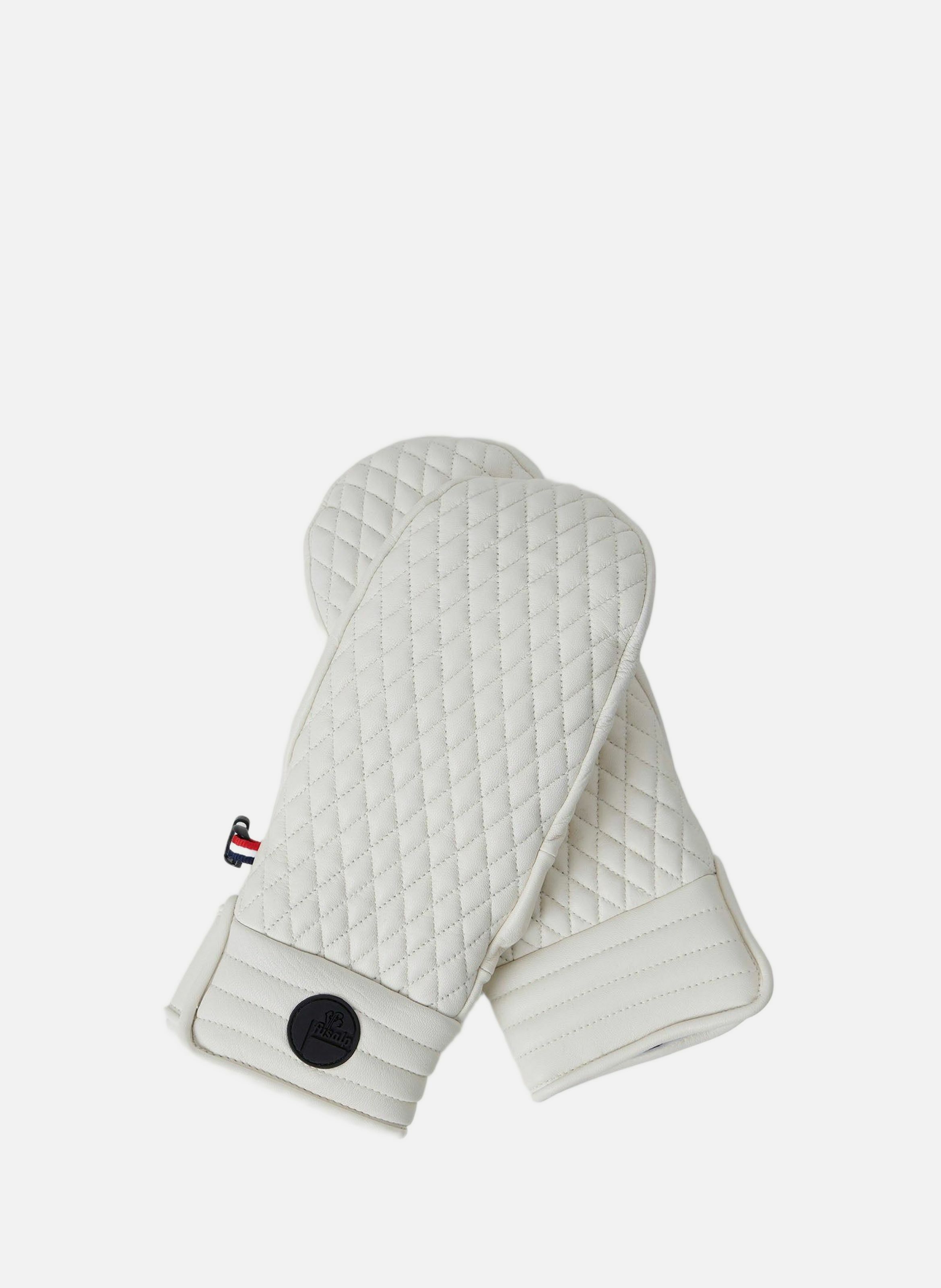 Moufles de ski athena mitten cuir de chevre FUSALP Blanc