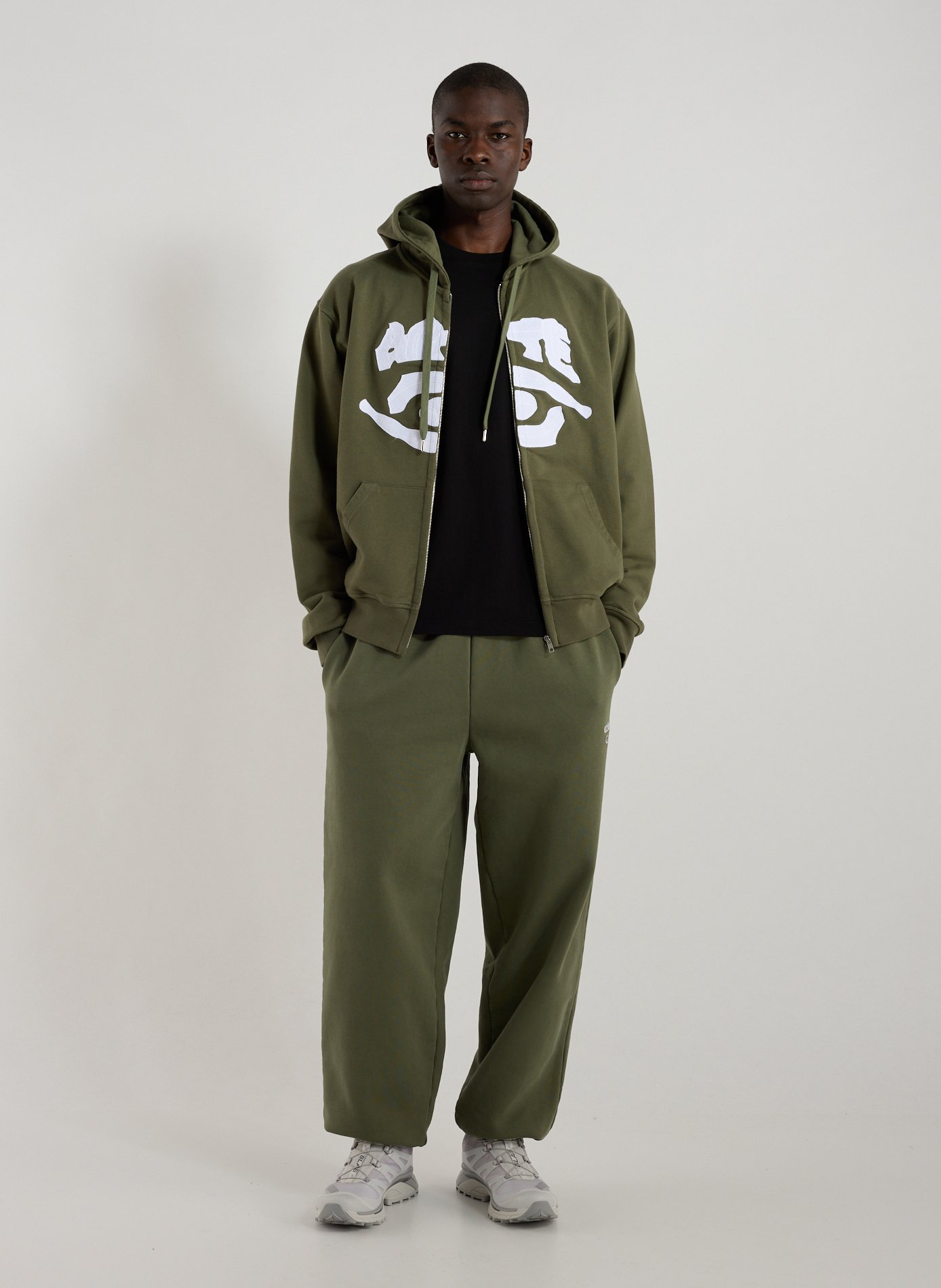 Hoodie à capuche en coton ARTE ANTWERP Kaki