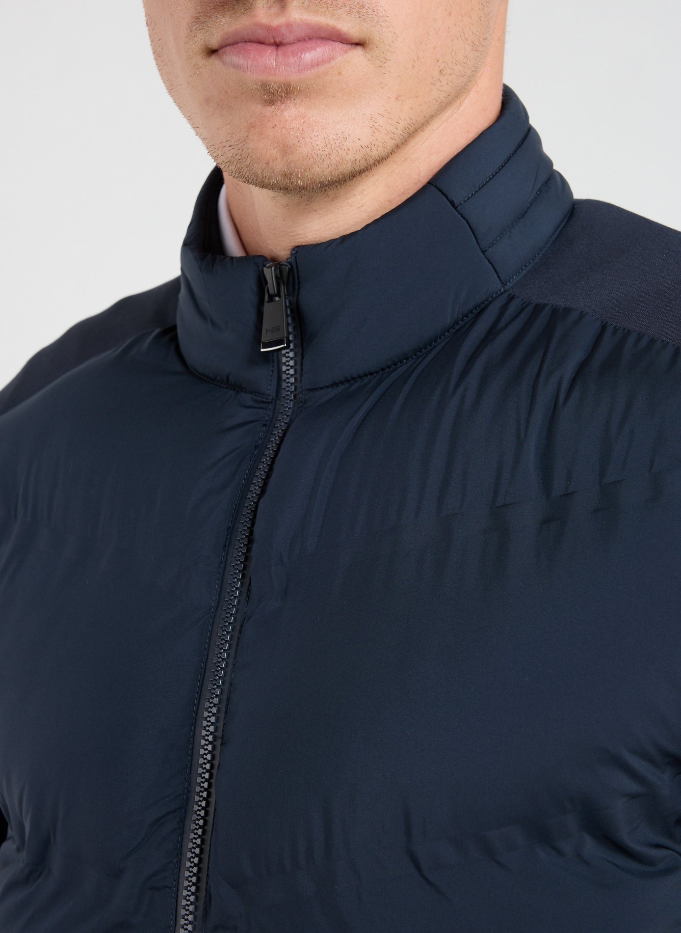 Hybrid quilted jacket in blended cotton HACKETT Blue
