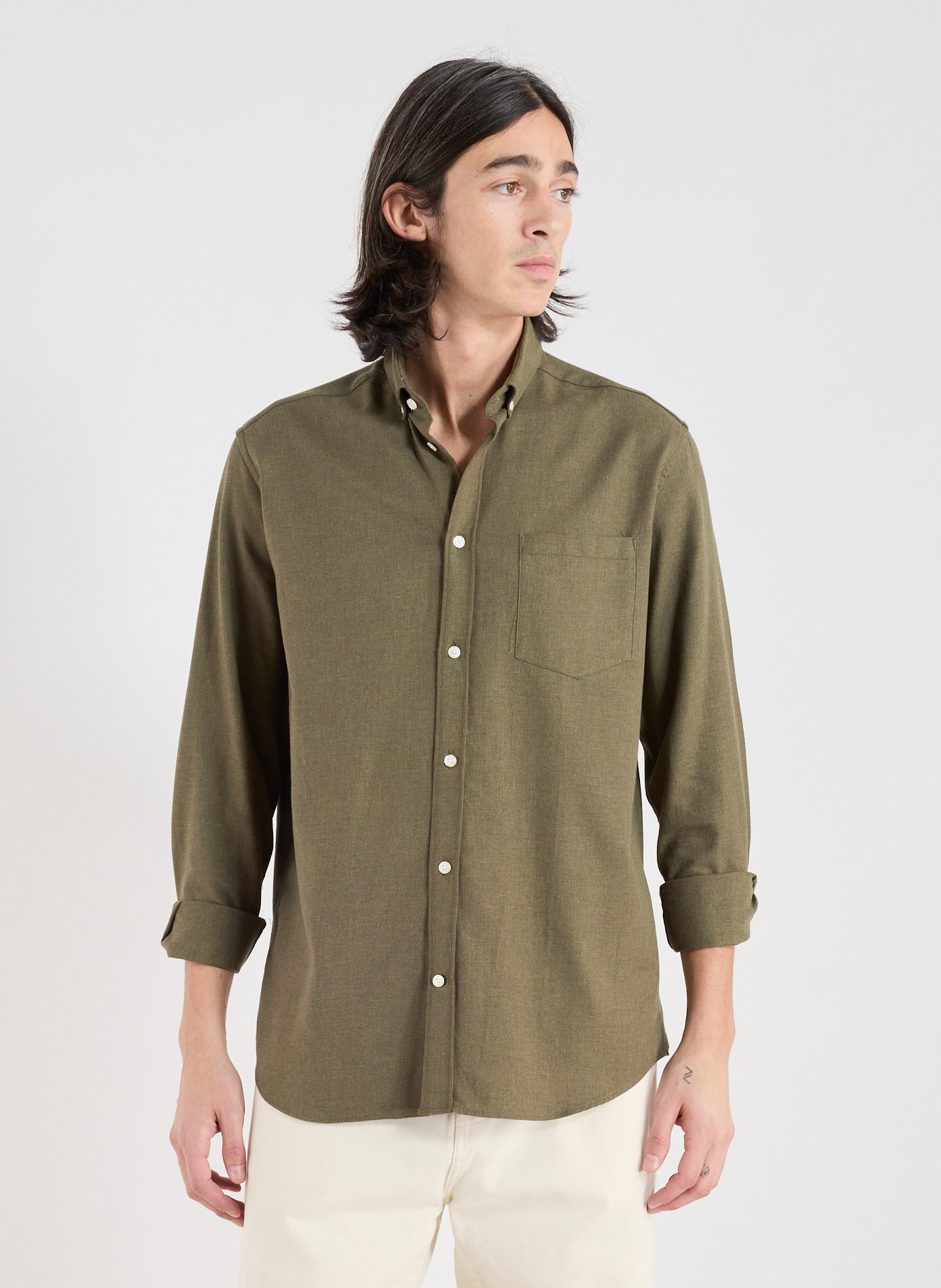 AU PRINTEMPS PARIS  Cotton shirt Khaki
