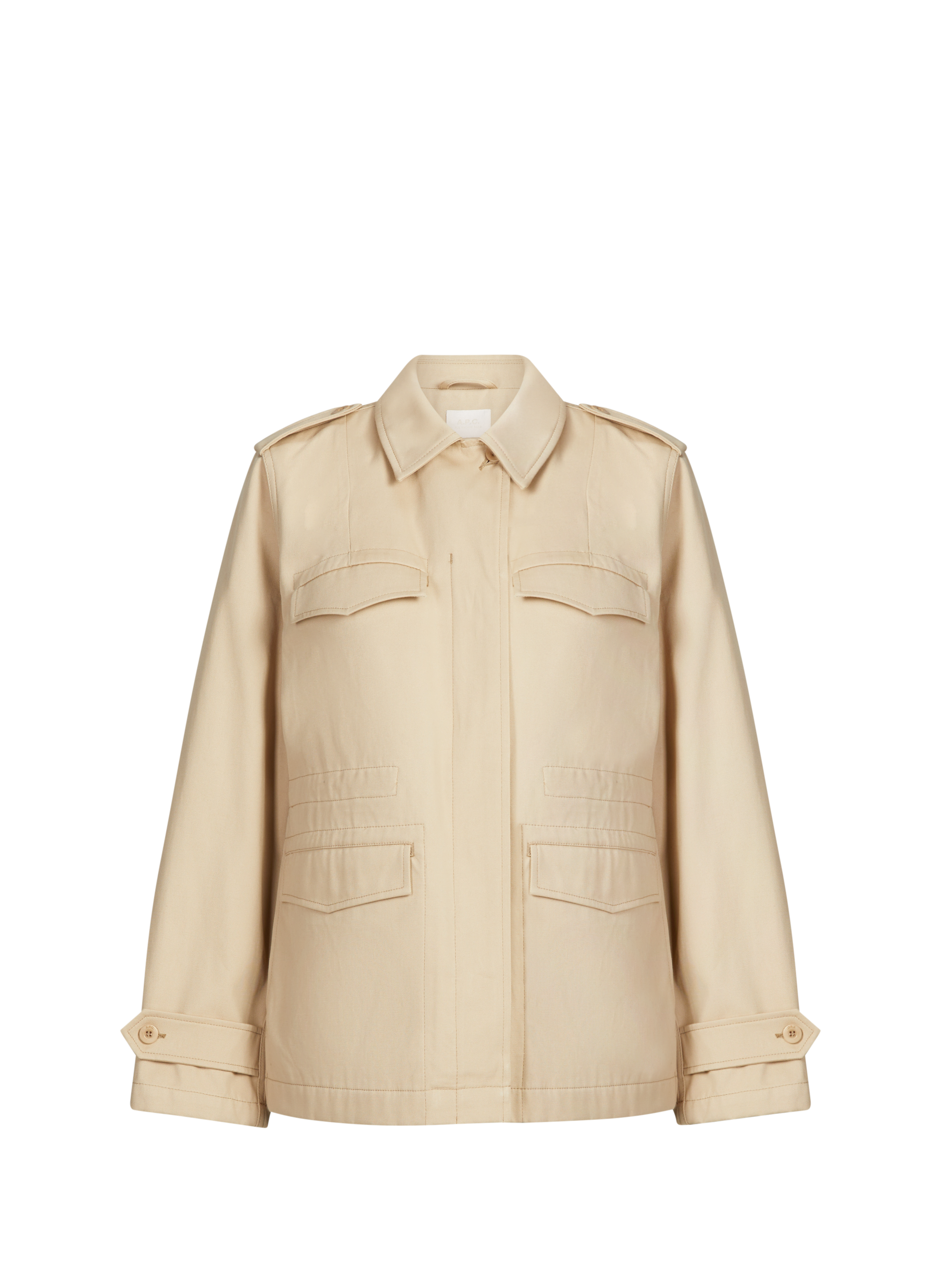 Jacket with classic cotton collar A.P.C. Beige