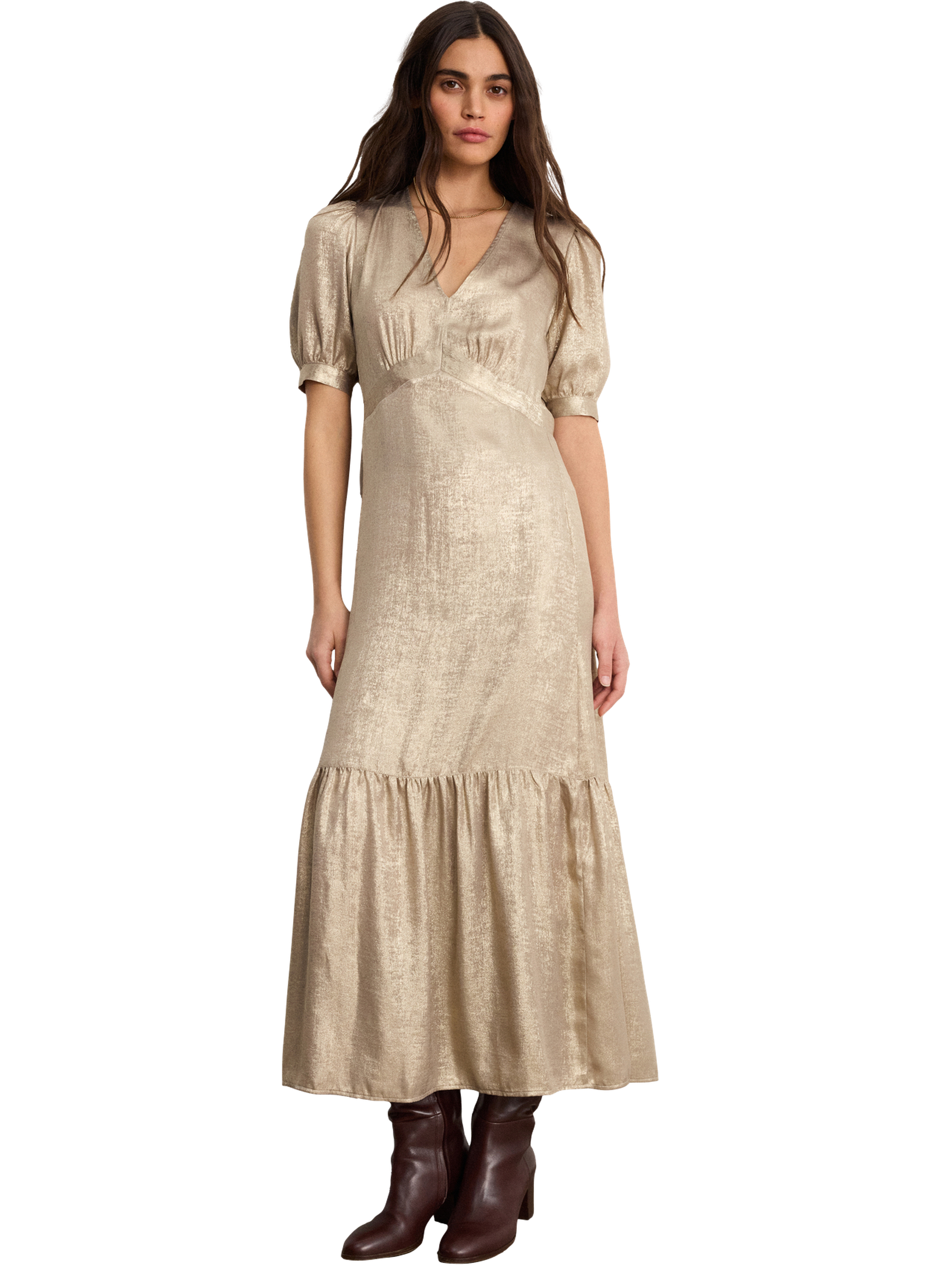 Robe longue dorée - andrea PABLO Doré