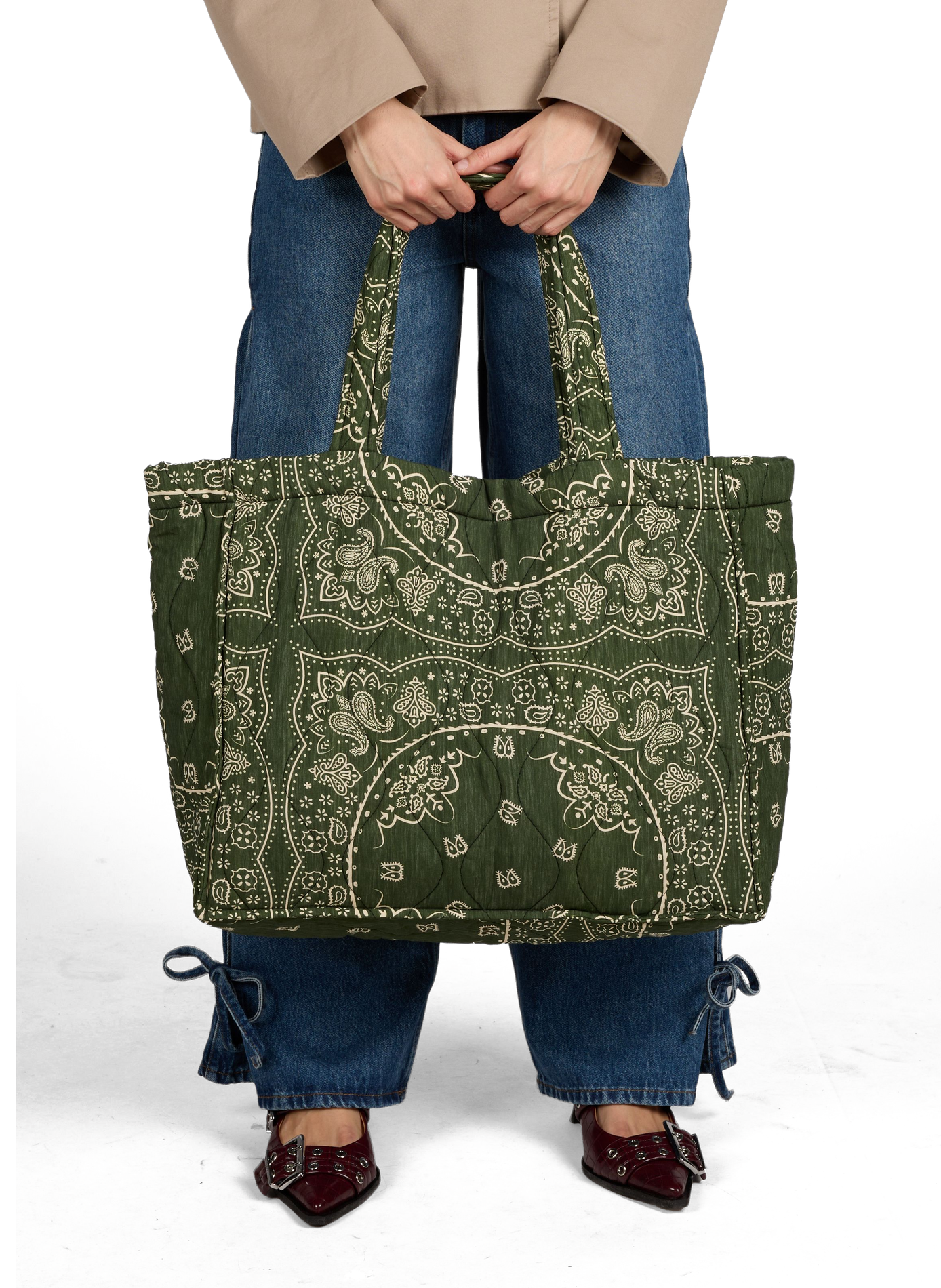 Sac à main à motif Philadeplie AOKYANOS Kaki