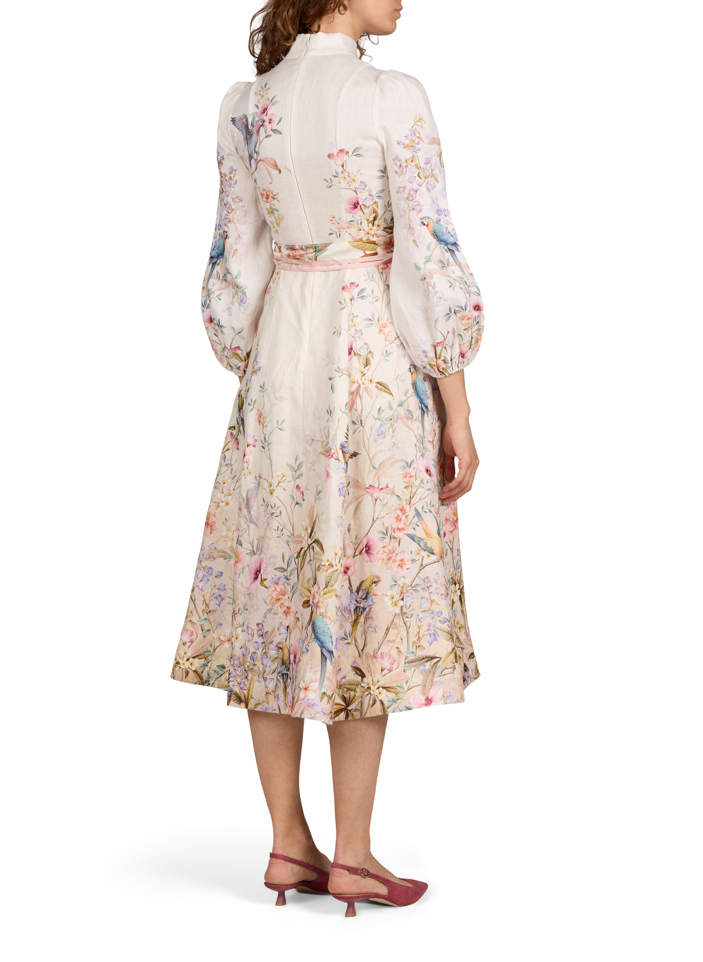 Rebellion floral linen button-down midi dress ZIMMERMANN Multicolour